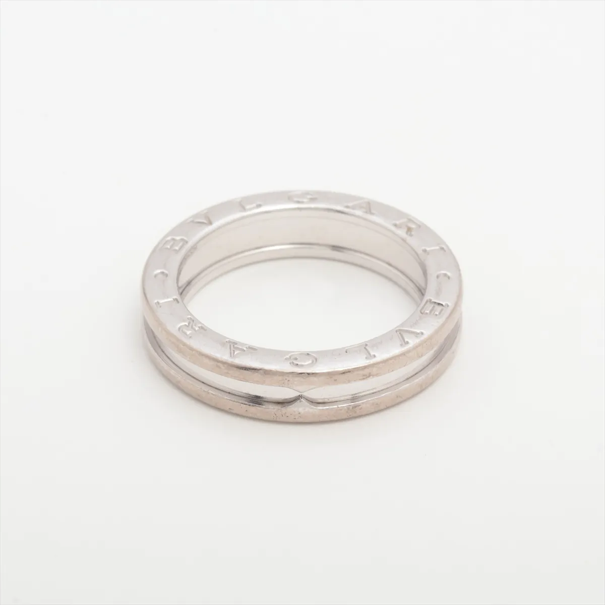 B.zero1 Ring, 750 (WG), 8.8g, Size 57, PPNS2M, dents, plating — view 2