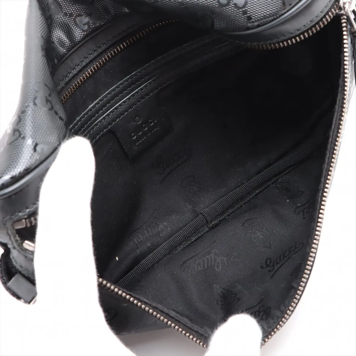 GG Implement PVC x Leather Body Bag Black 233269 — view 7