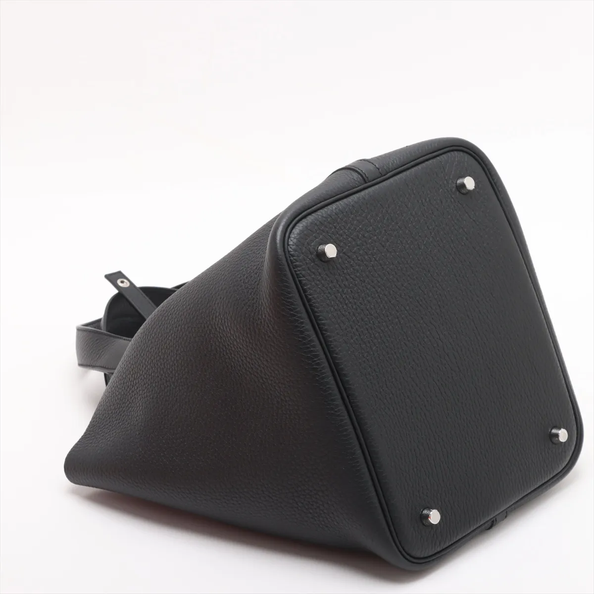 [Individually wrapped] Hermes Picotan Lock 22 MM Taurillon Clemence Black Silver Hardware K:2025 — view 4