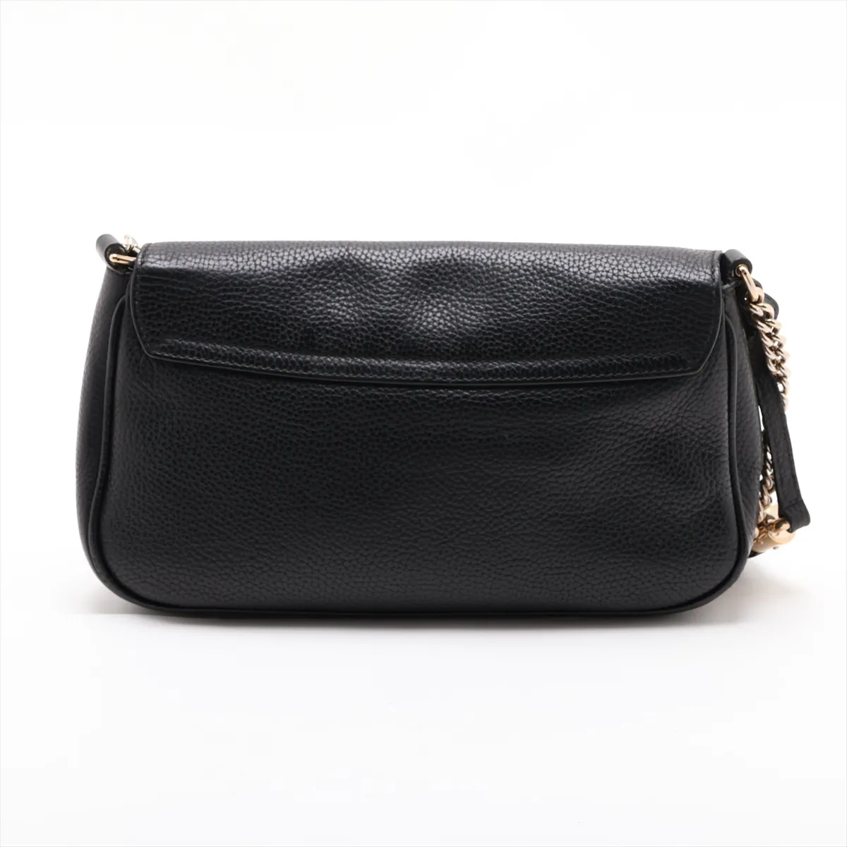 Soho Leather Chain Shoulder Bag, Black, 536224 (Outlet) — view 2