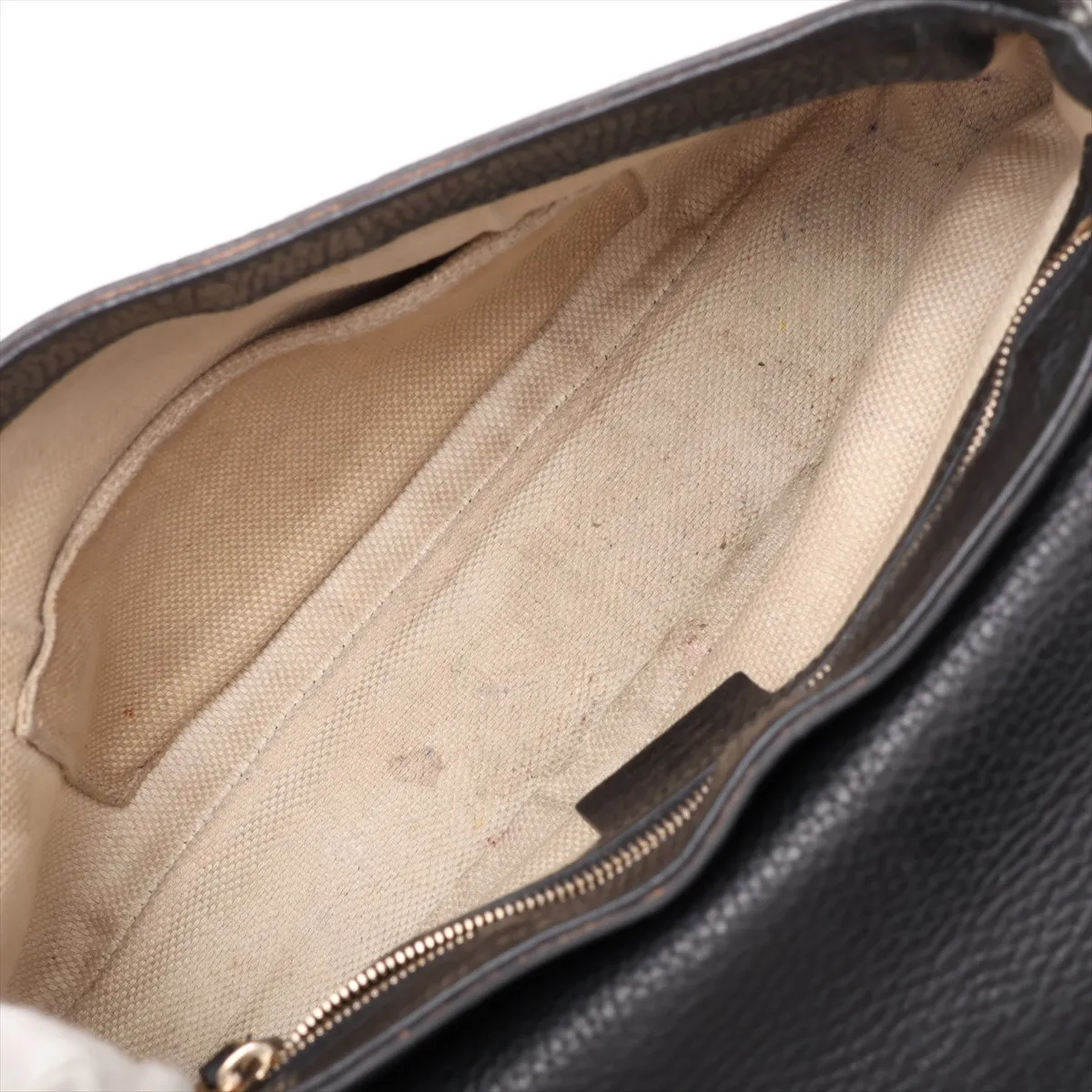 Soho Leather Chain Shoulder Bag, Black, 536224 (Outlet) — view 6