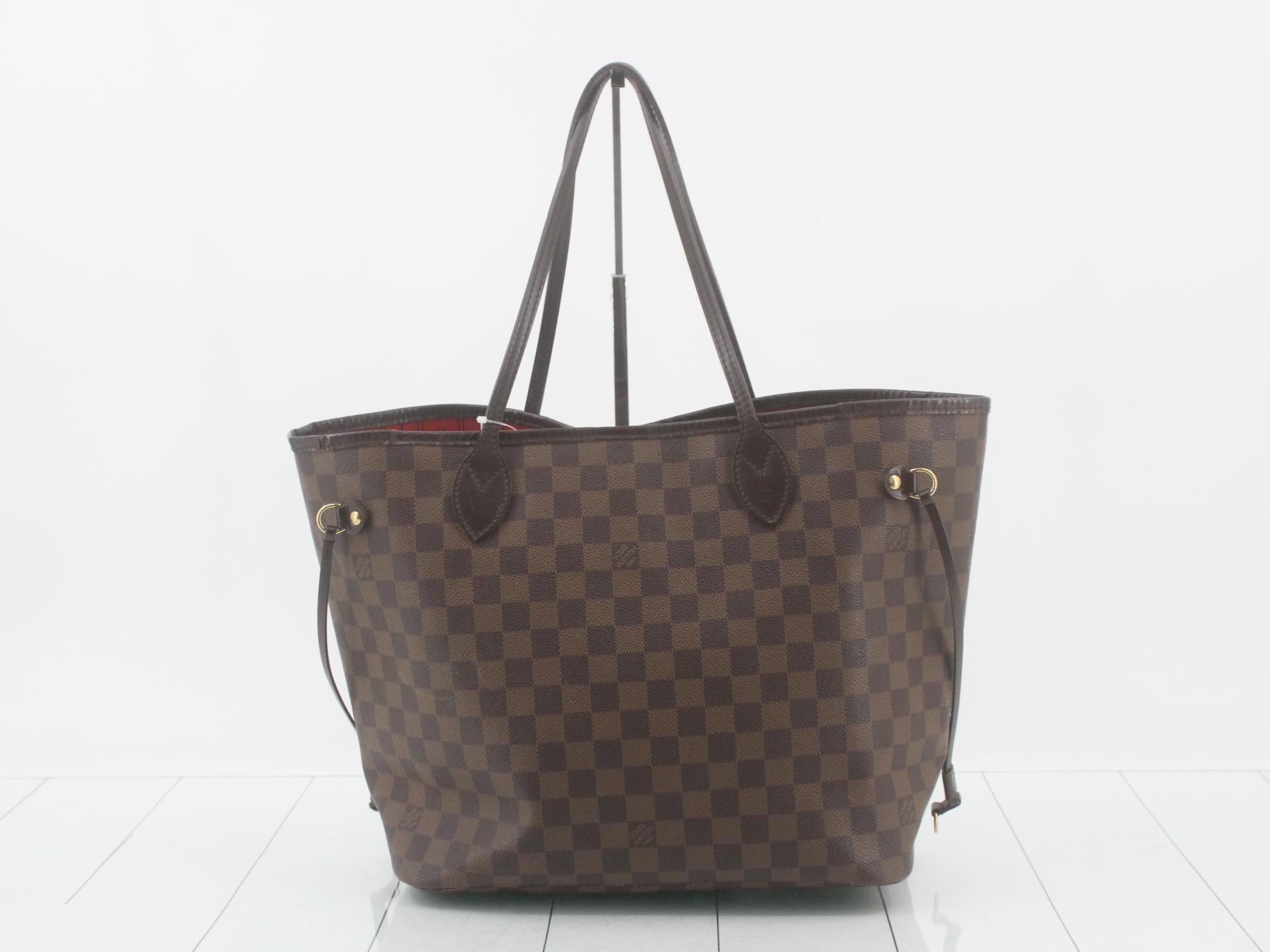 Neverfull MM Damier Ebene Brown Tote Bag — view 2