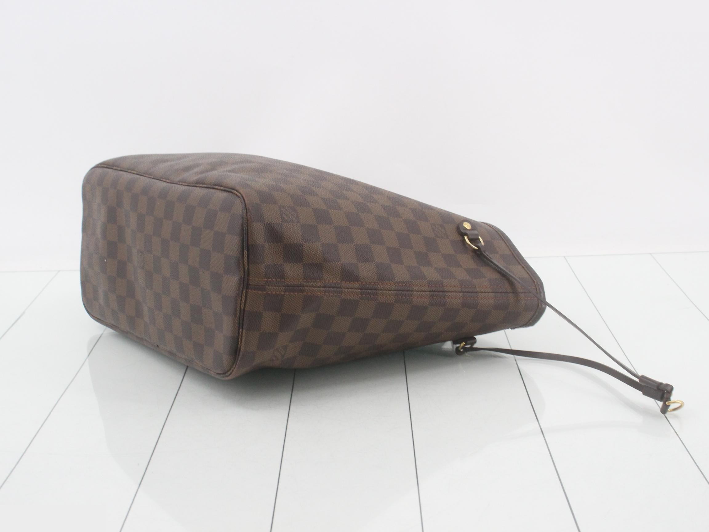 Neverfull MM Damier Ebene Brown Tote Bag — view 6