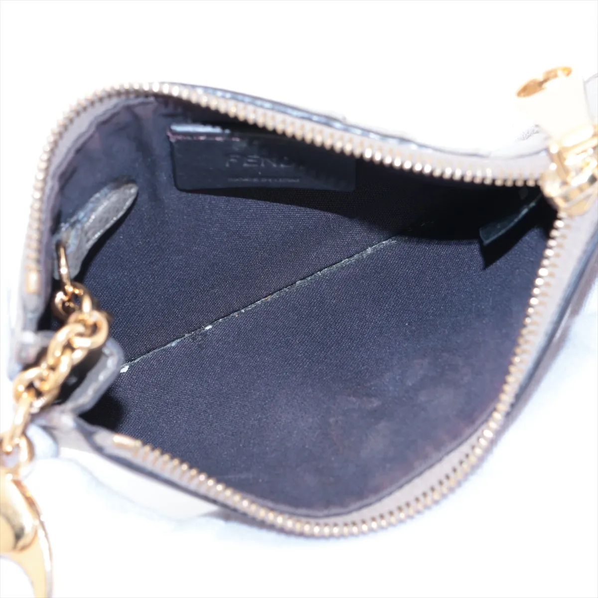 F is Fendi 8AP161 Leather Fragment Case Beige — view 3