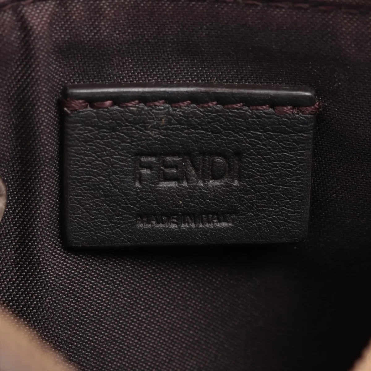 F is Fendi 8AP161 Leather Fragment Case Beige — view 4