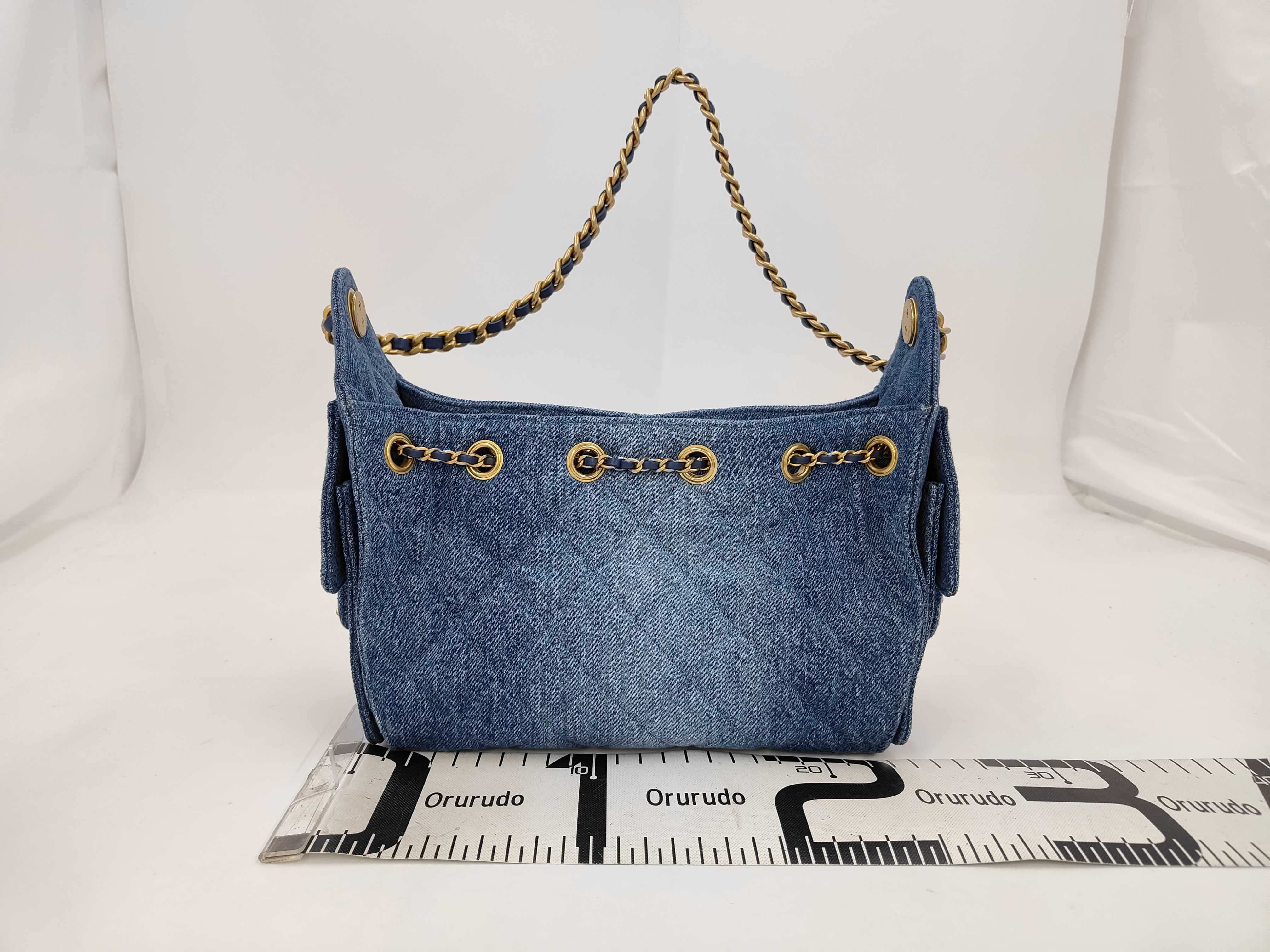 Lambskin 25 Mini Denim Shoulder Bag — view 2