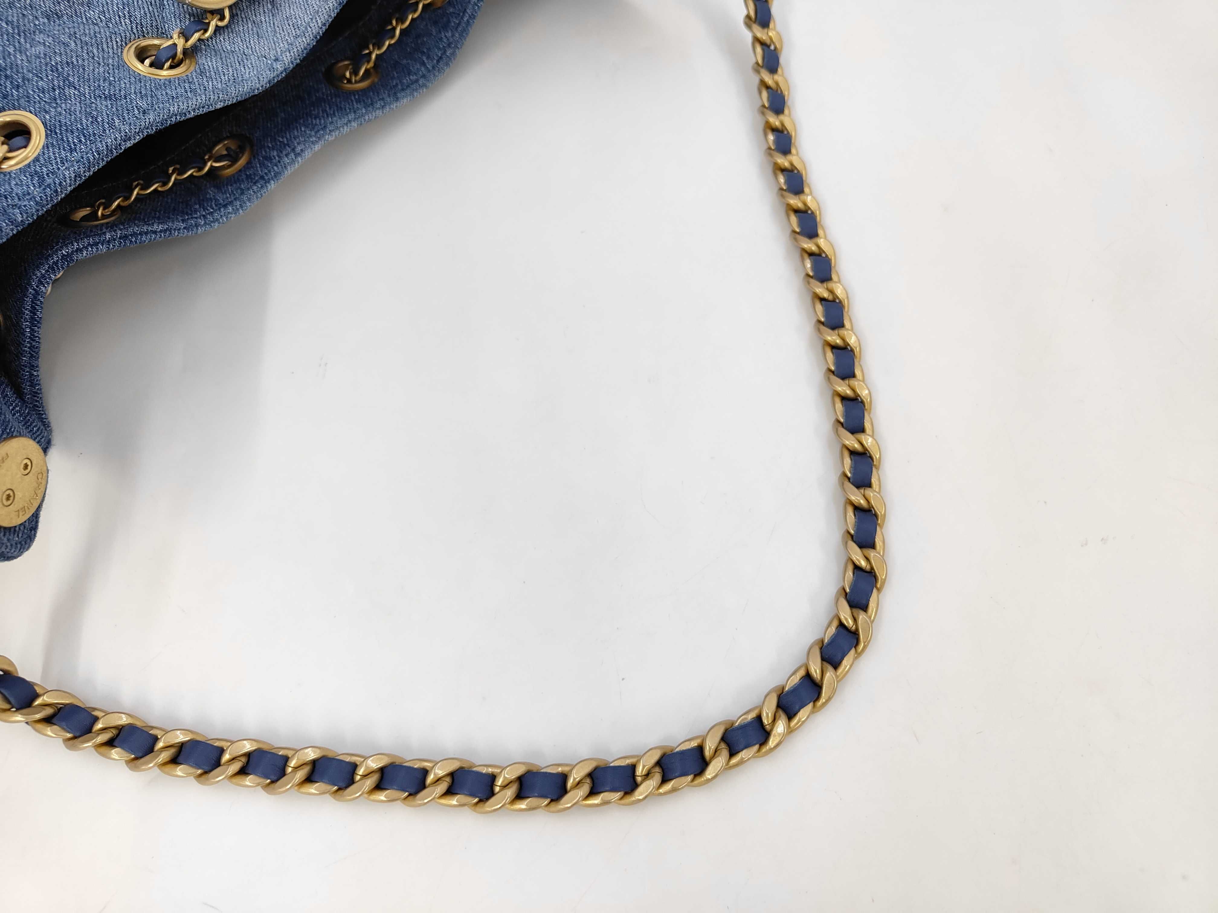Lambskin 25 Mini Denim Shoulder Bag — view 5