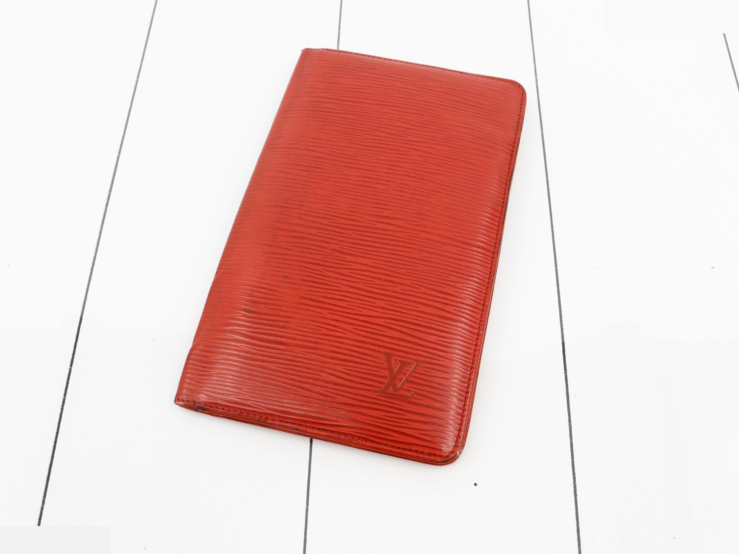 Epi leather, red, long wallet, monogram, card case / 2 items — view 2