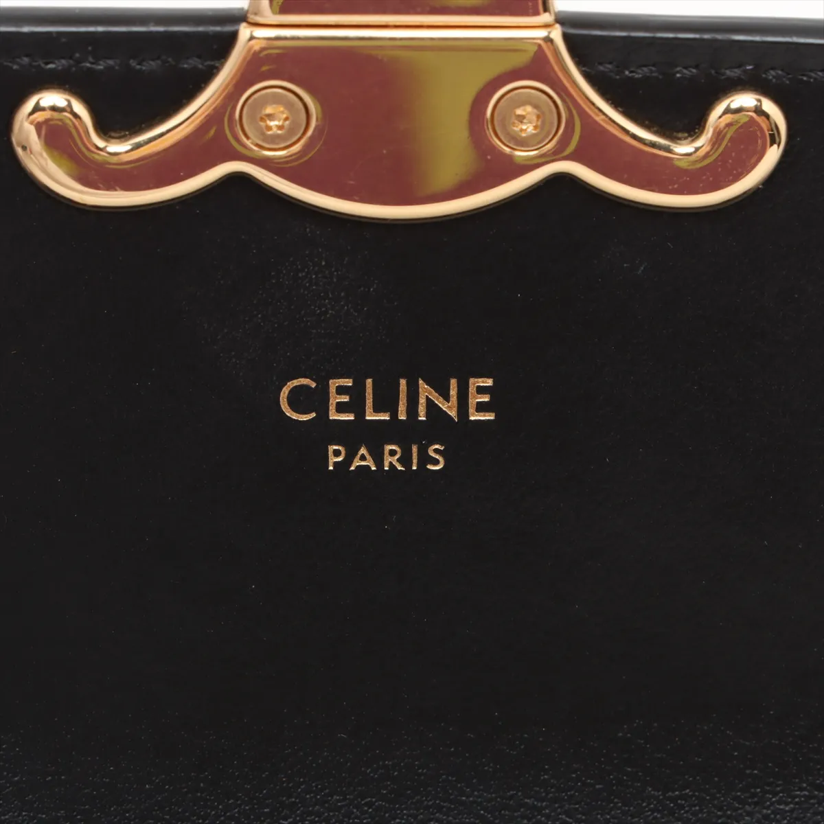Triomphe Mini Claude Leather Shoulder Bag Black — view 7