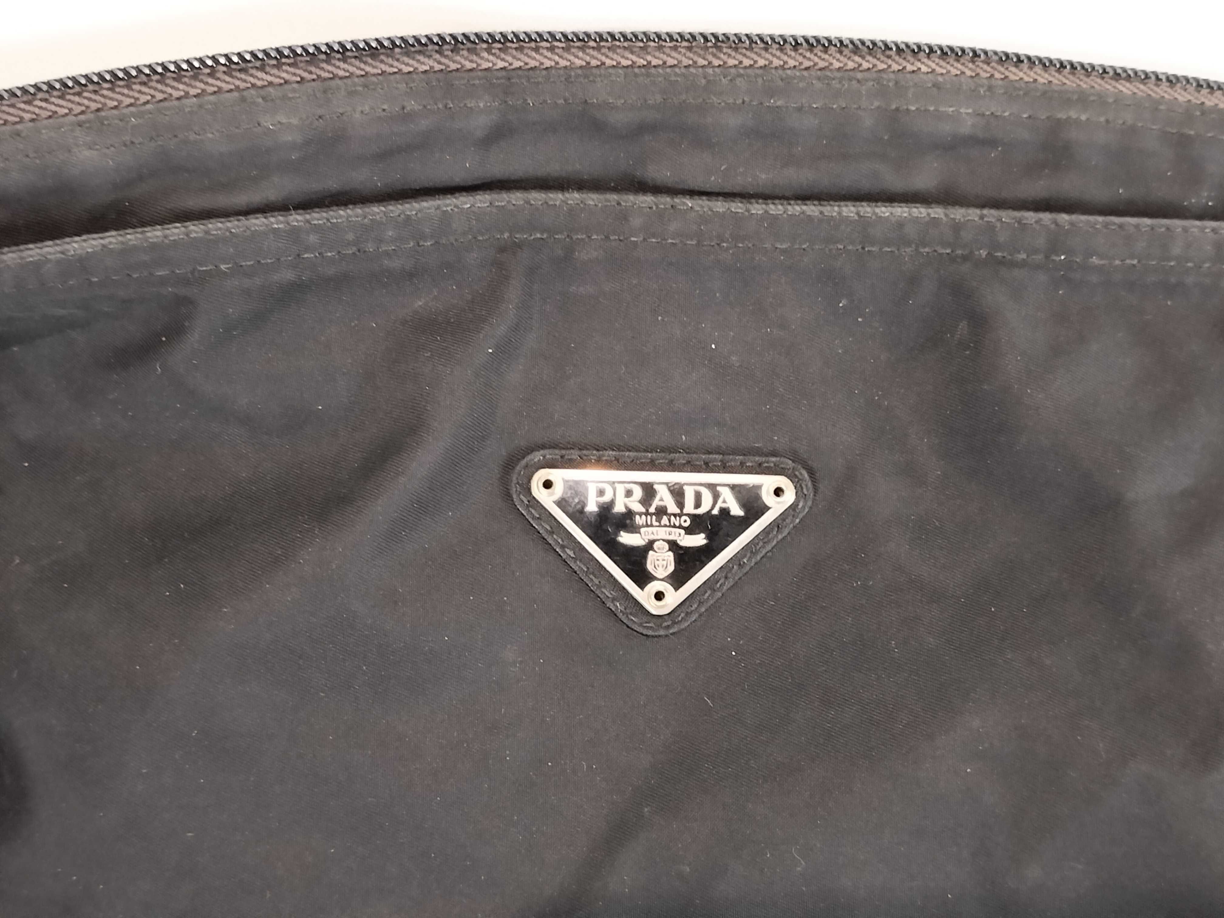 Nylon Shoulder Bag with Triangle Logo — view 2