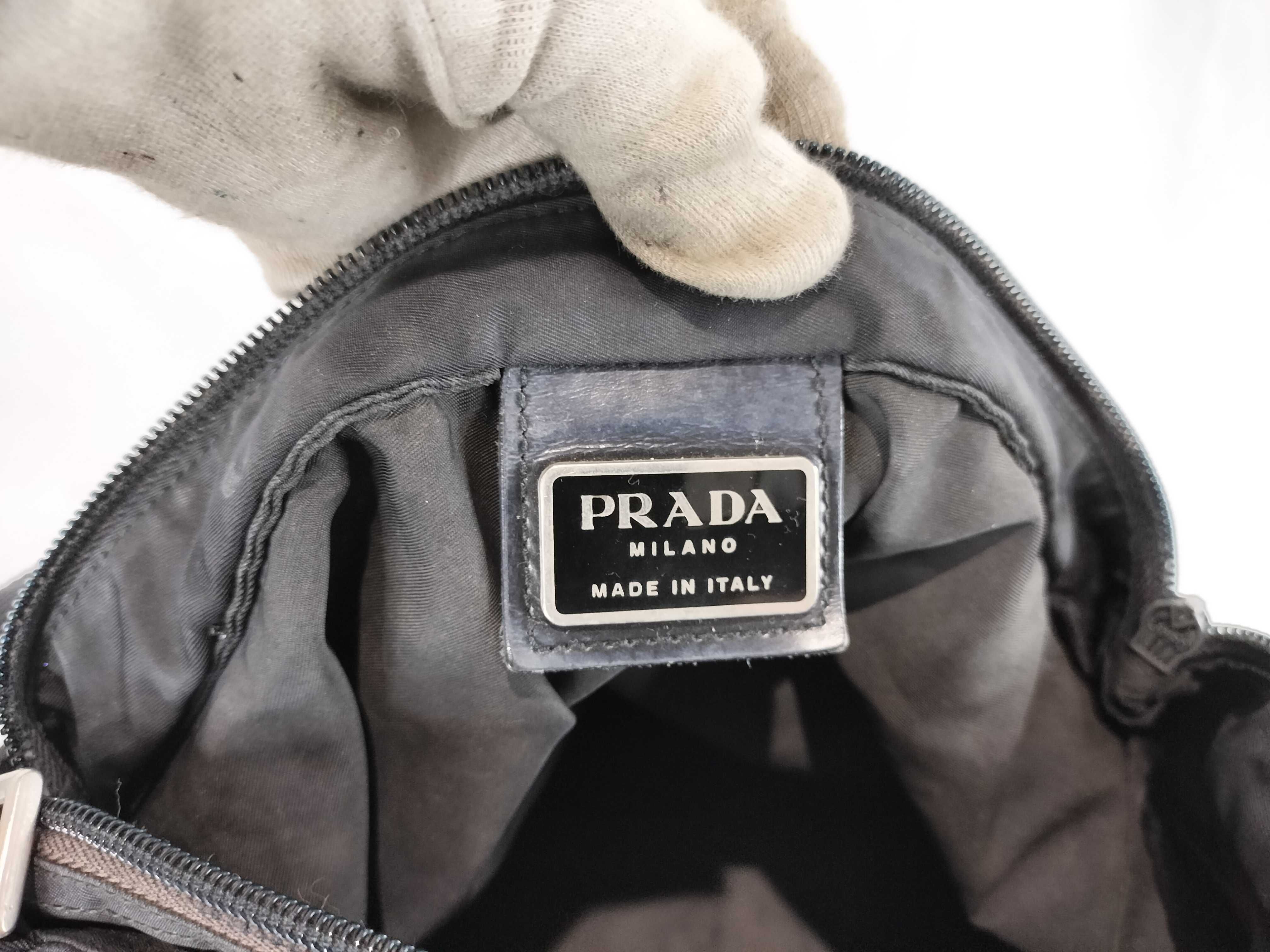 Nylon Shoulder Bag with Triangle Logo — view 11
