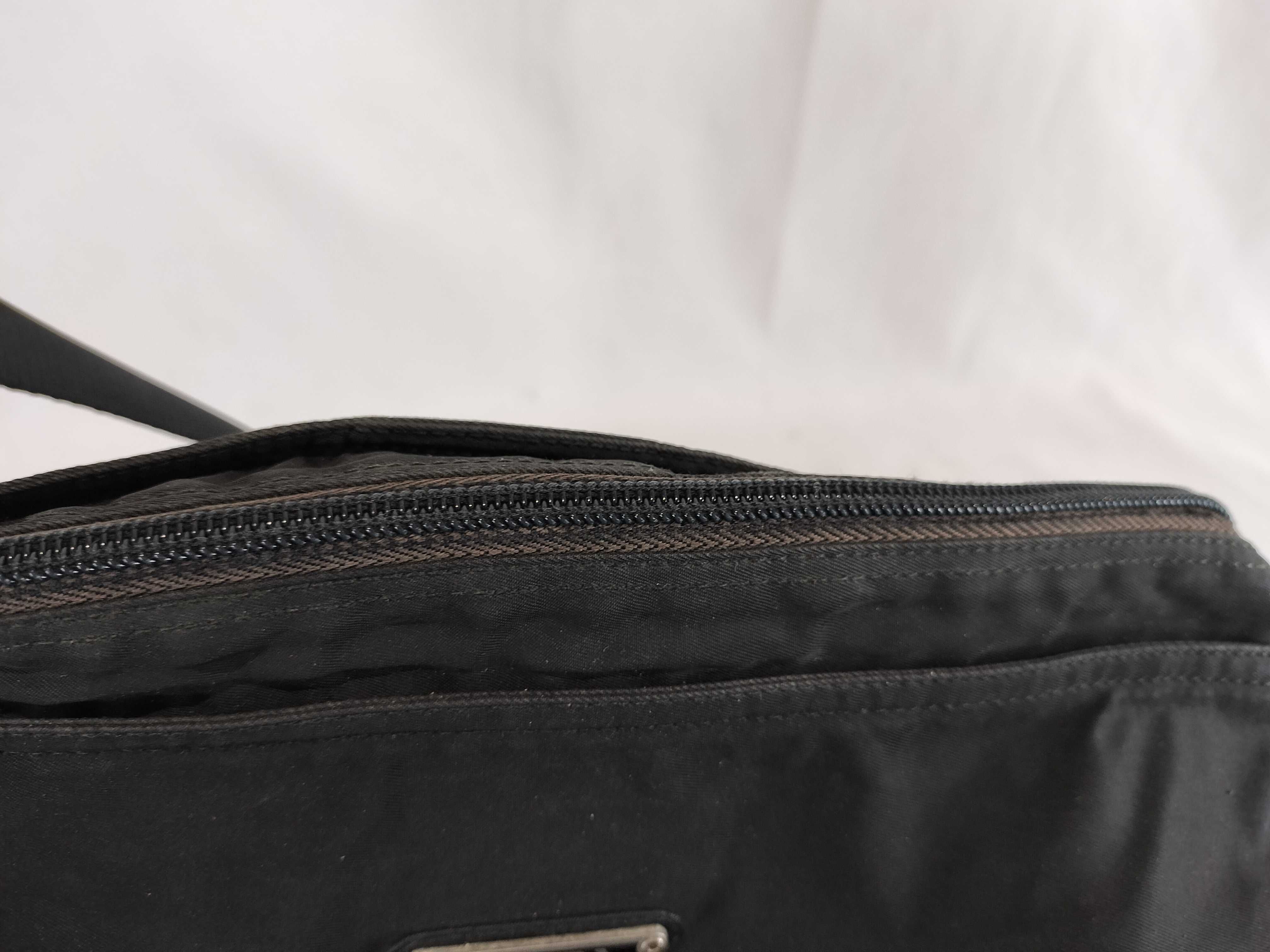 Nylon Shoulder Bag with Triangle Logo — view 9