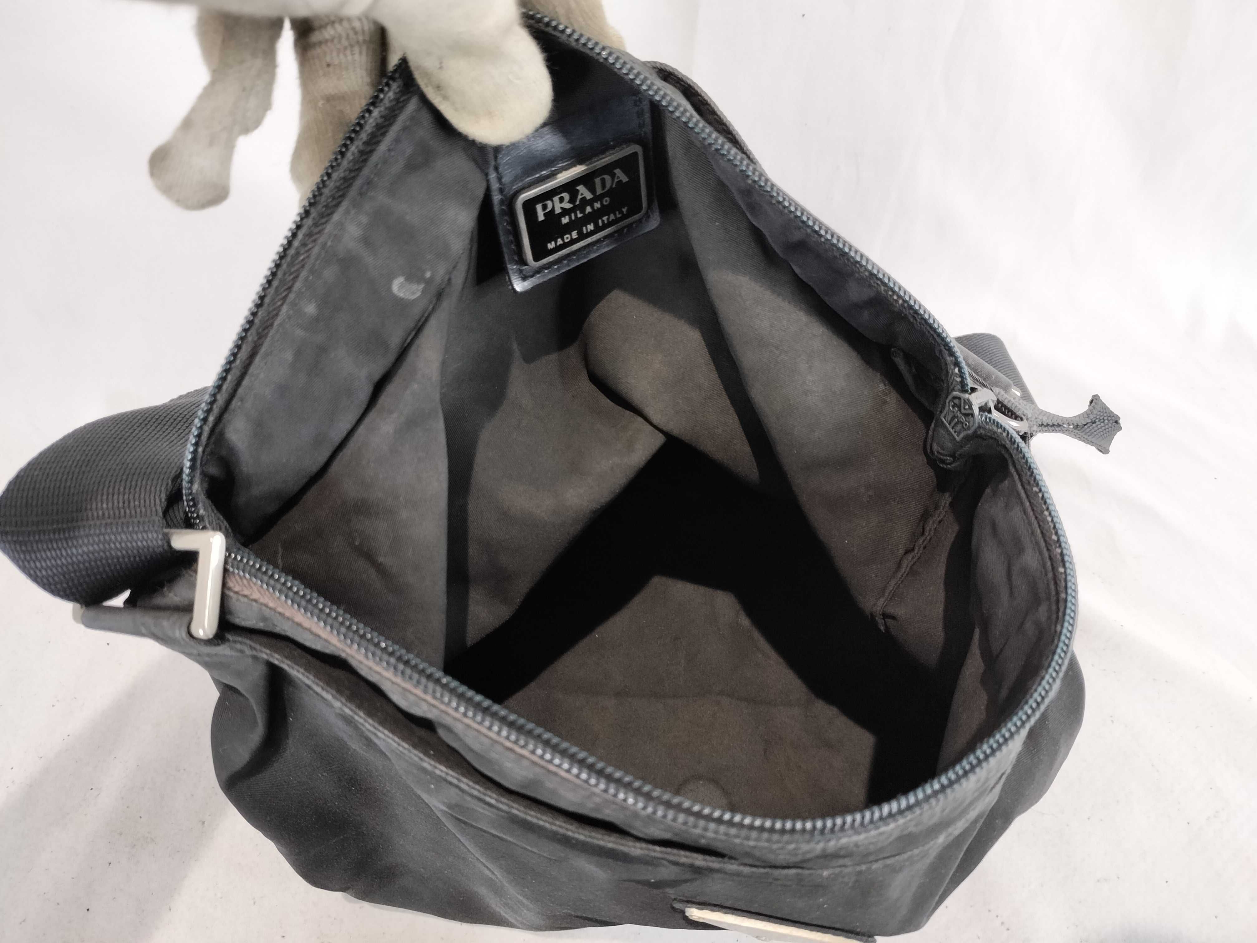 Nylon Shoulder Bag with Triangle Logo — view 10