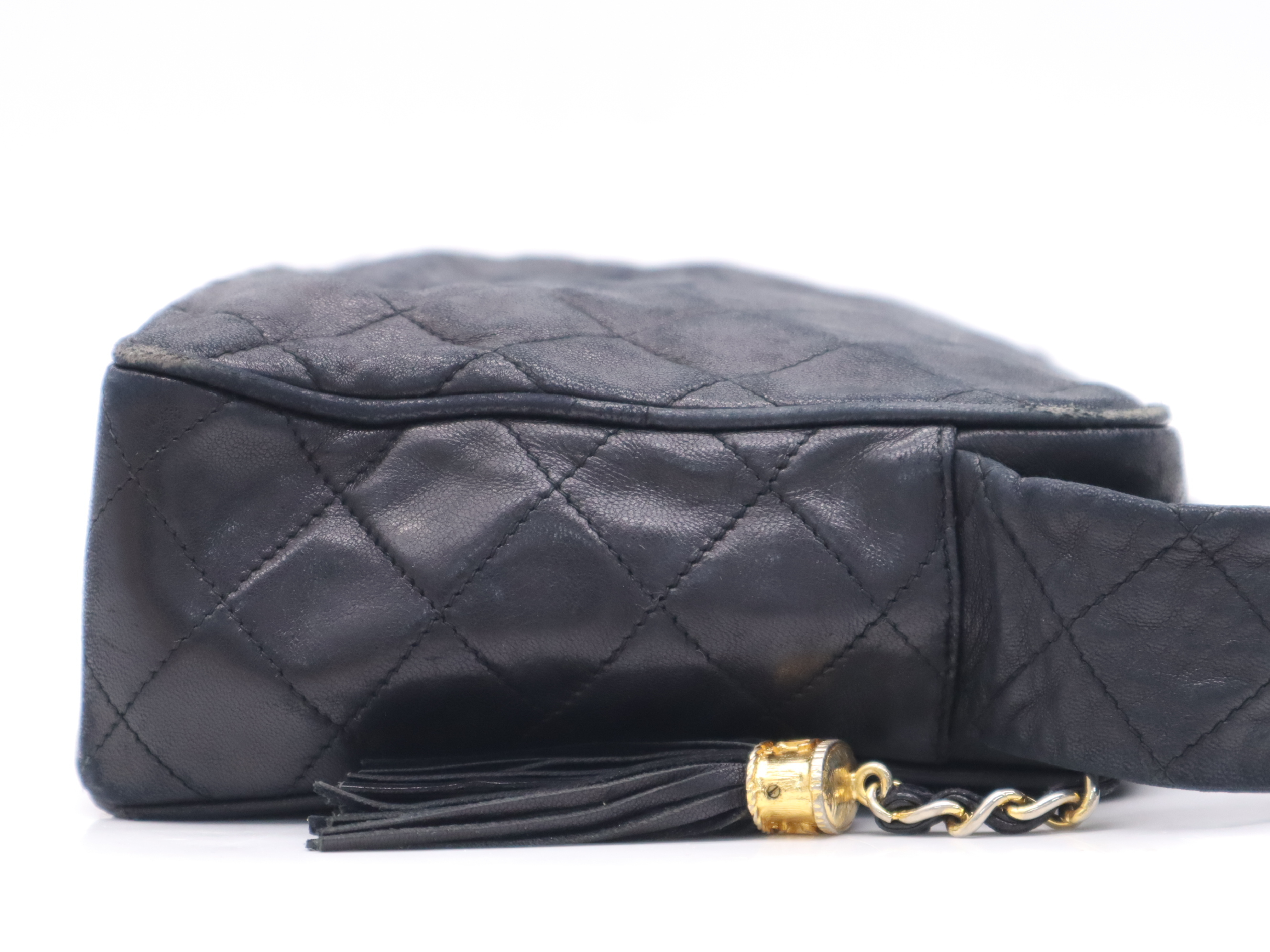 Lambskin Fringe Shoulder Bag with Dust Bag and Seal, Item No. 362830, Black Shoulder Bag — view 5