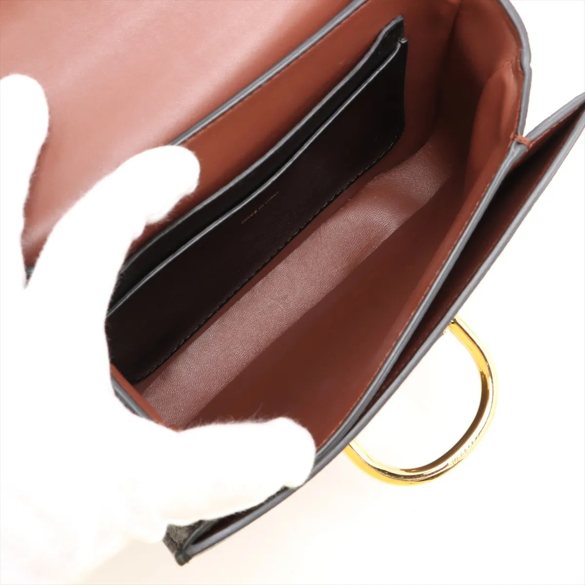 Nova Check Canvas x Leather Shoulder Bag, Beige x Black — view 6