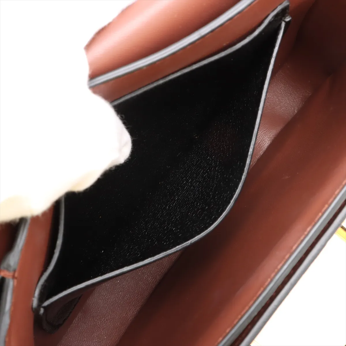 Nova Check Canvas x Leather Shoulder Bag, Beige x Black — view 8