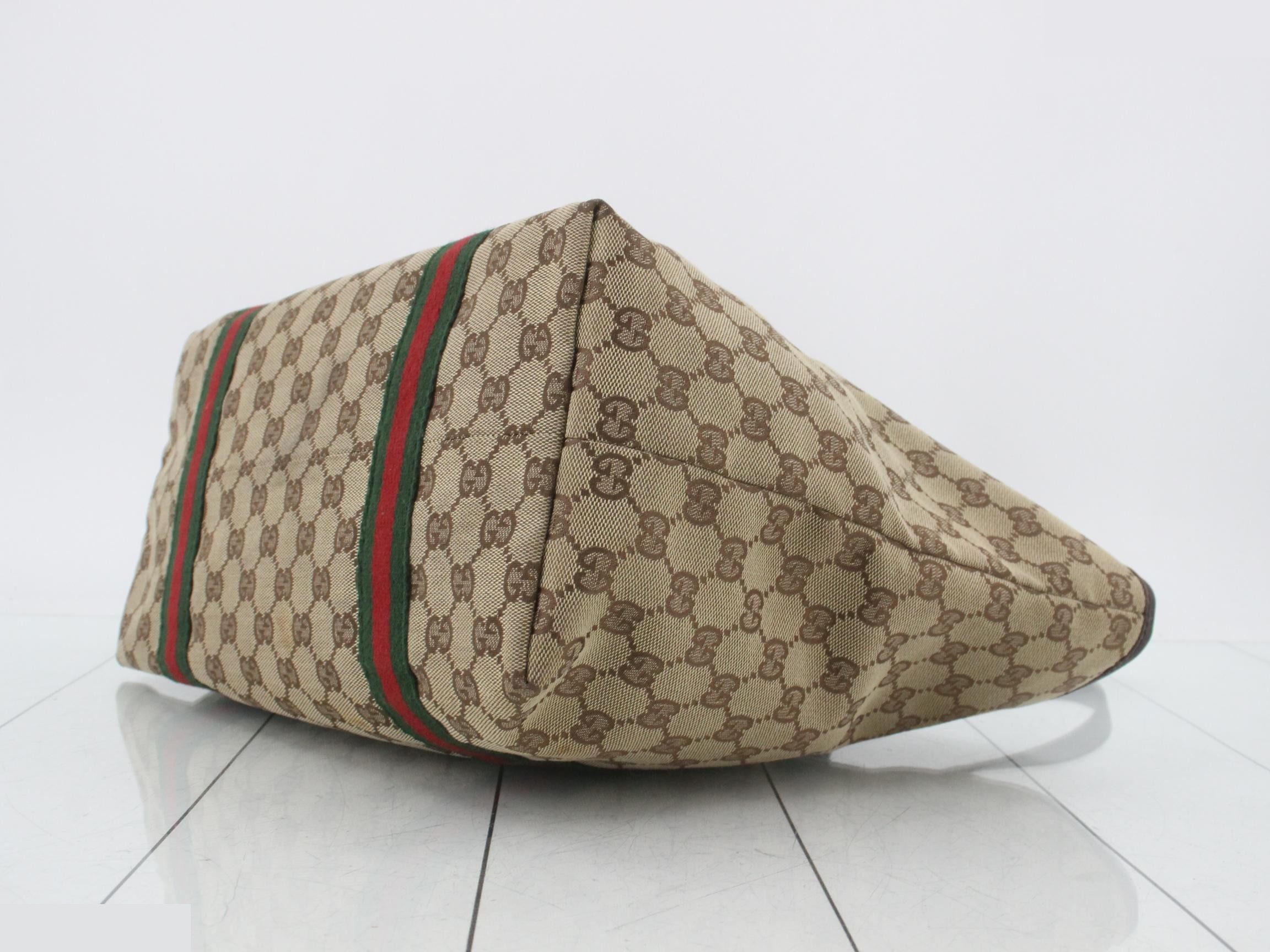 GG Canvas Sherry Line Tote Bag - Beige/Brown — view 6