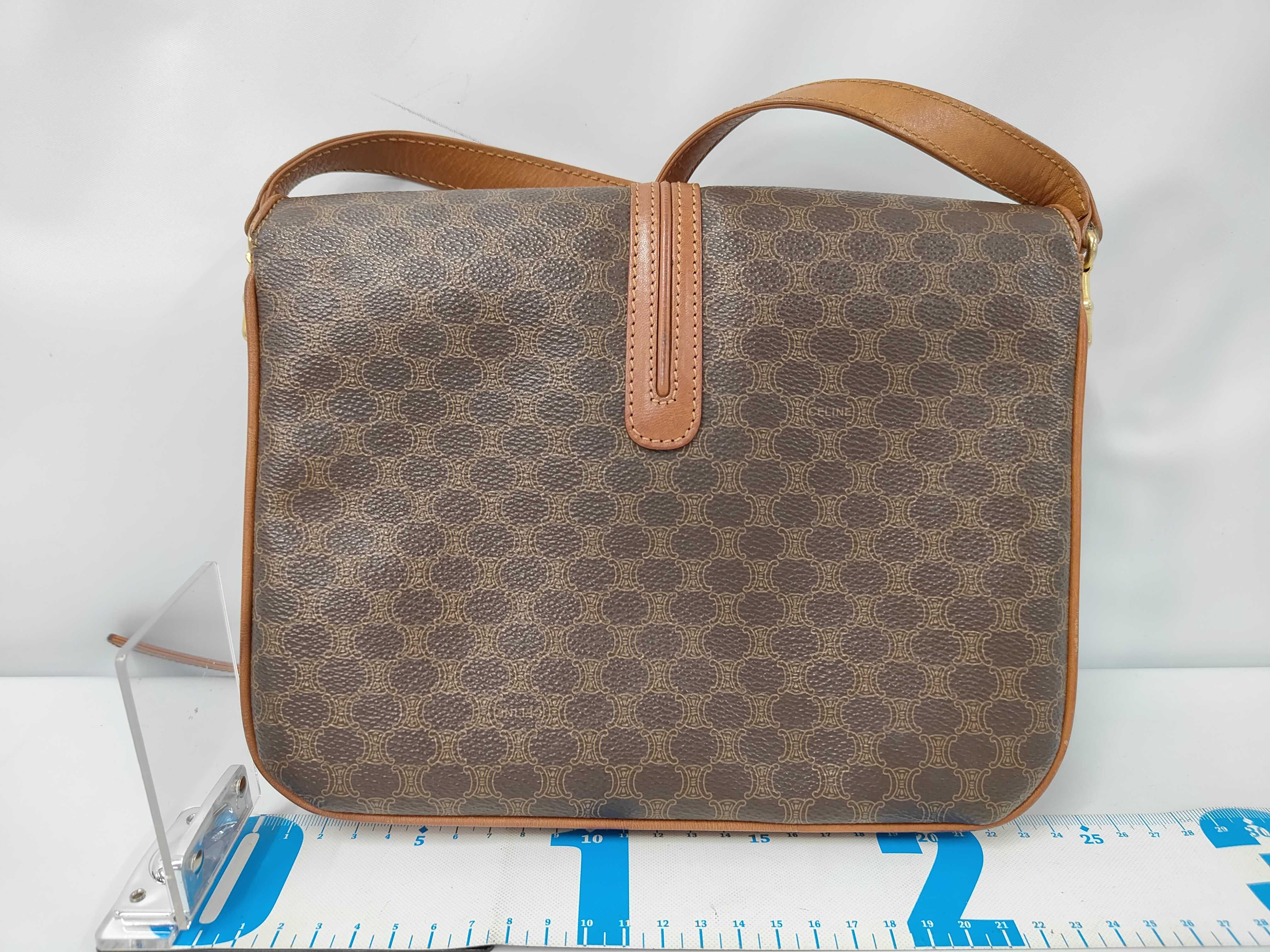 Flap-type Shoulder Bag, Brown — view 2