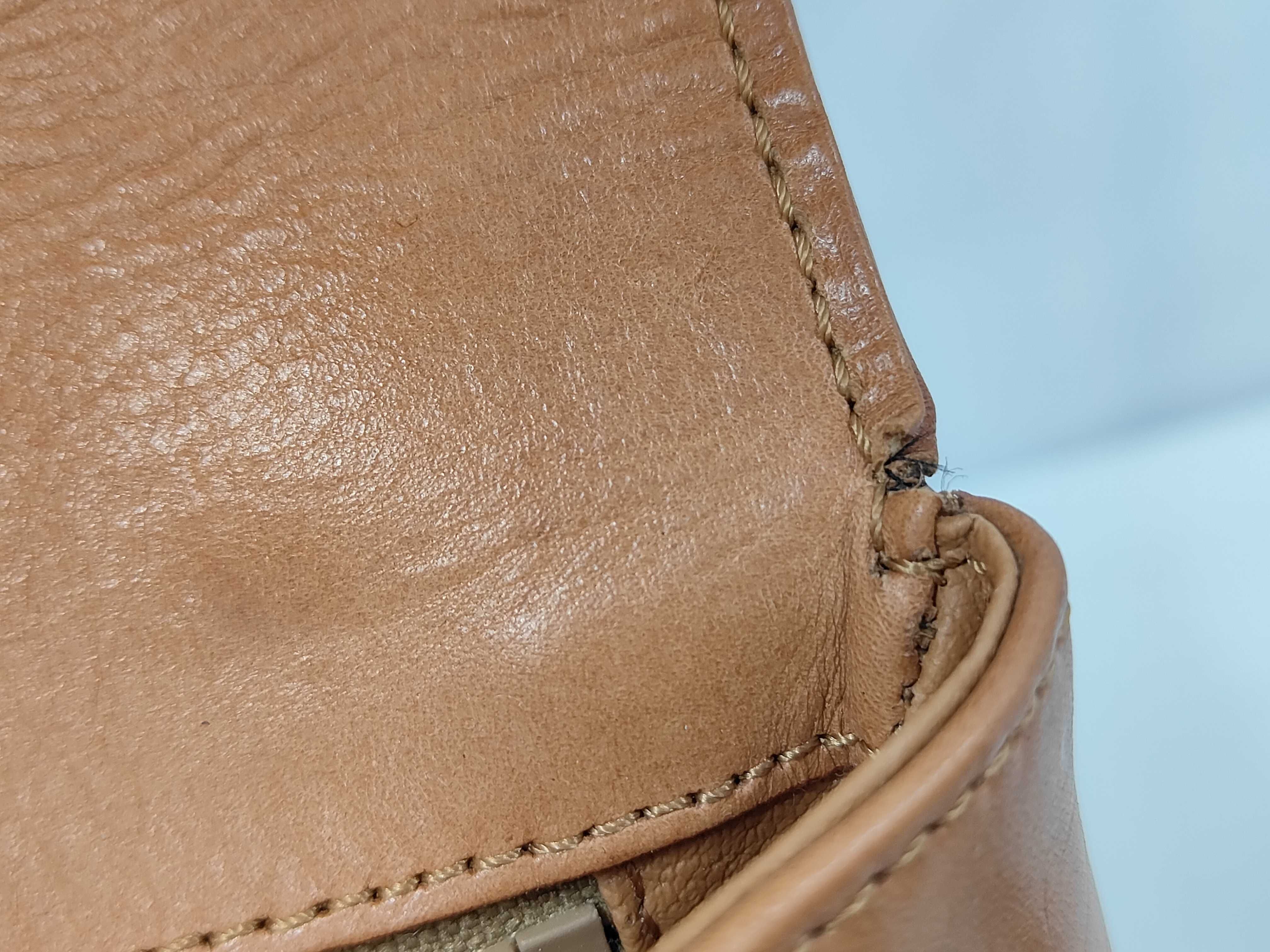 Flap-type Shoulder Bag, Brown — view 13