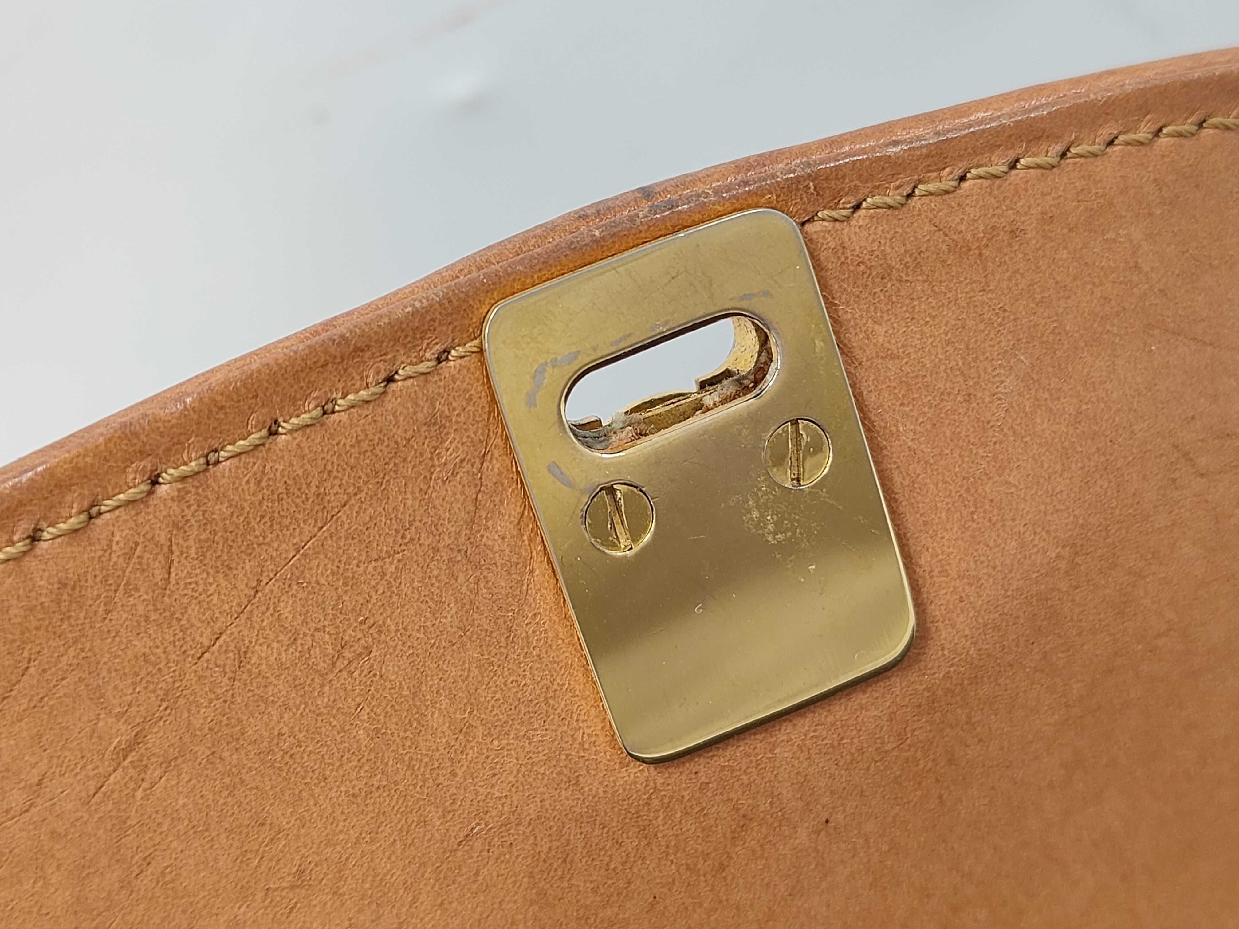 Flap-type Shoulder Bag, Brown — view 14
