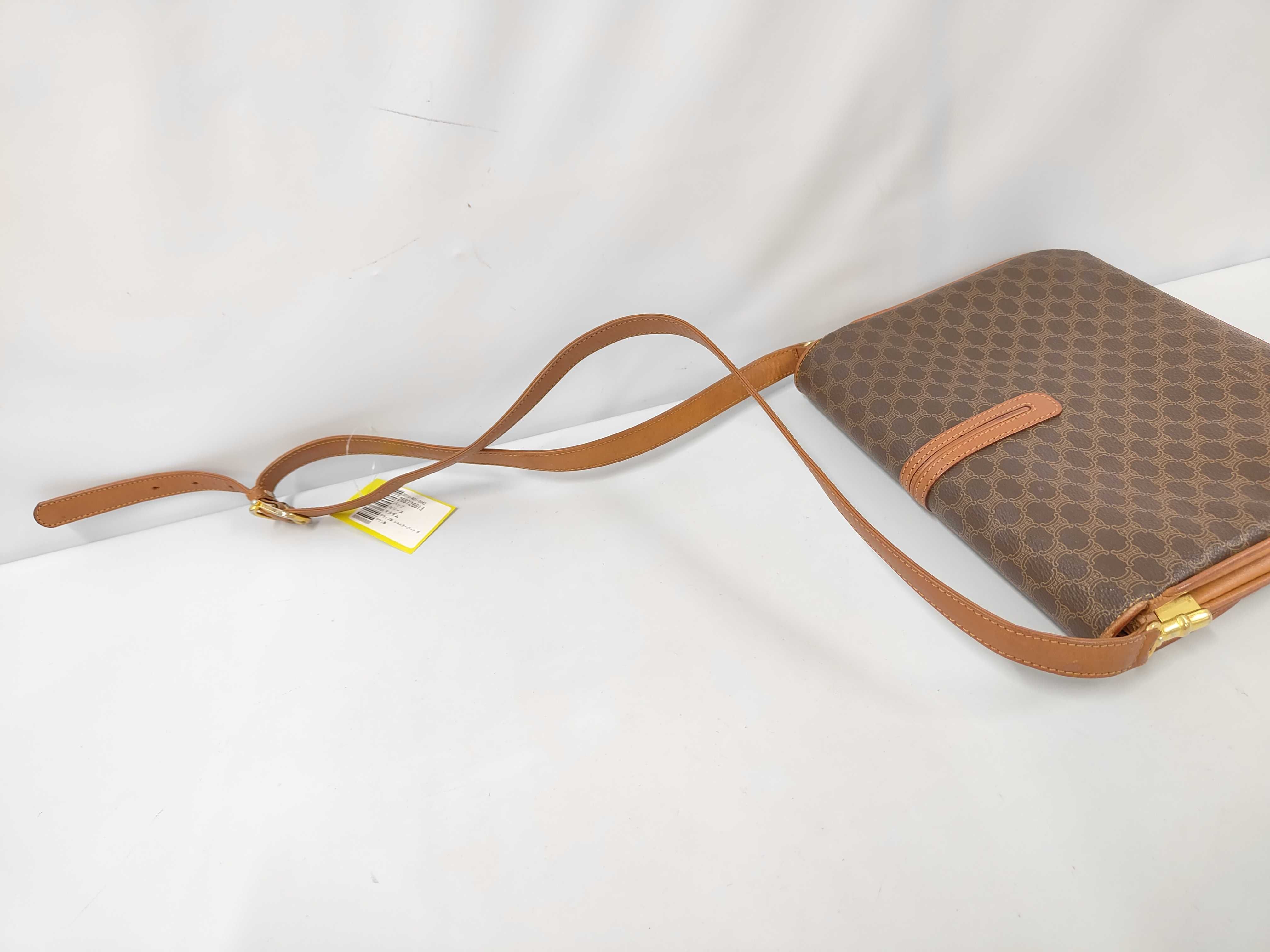 Flap-type Shoulder Bag, Brown — view 5