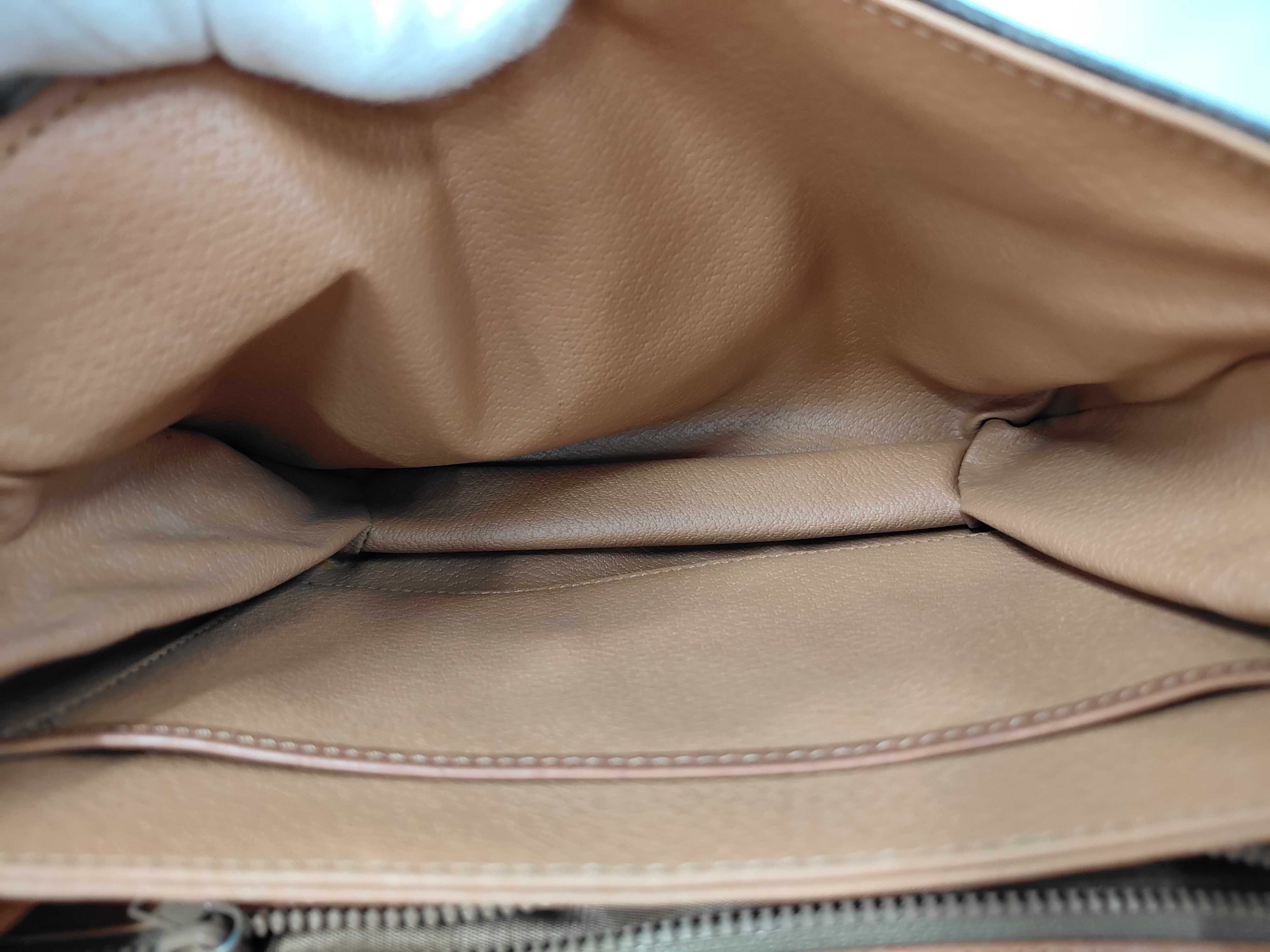 Flap-type Shoulder Bag, Brown — view 9