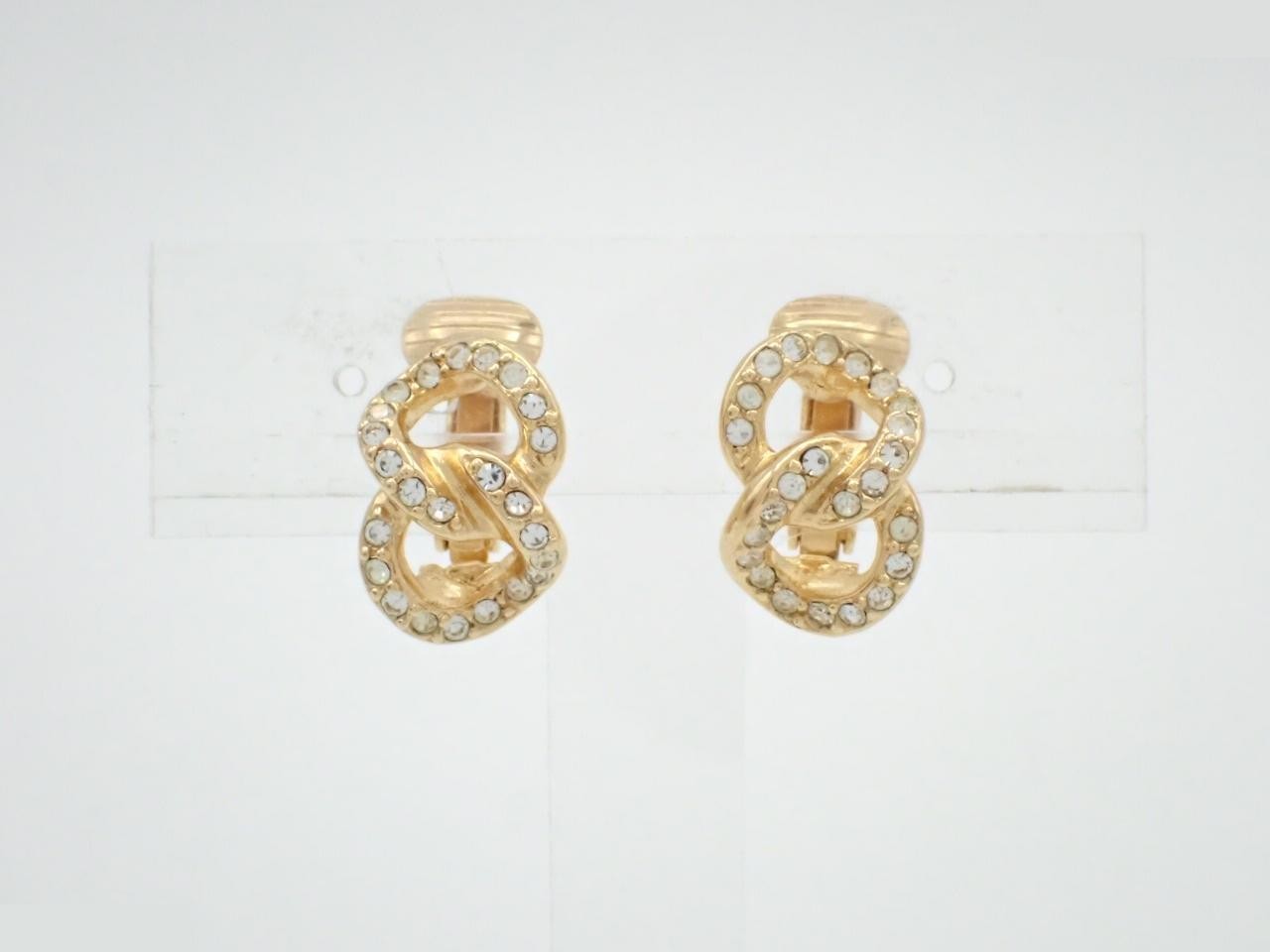 Rhinestone Infinity Earrings