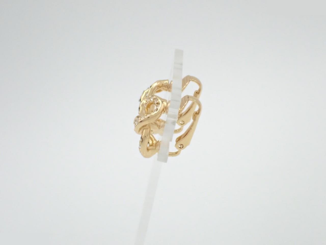 Rhinestone Infinity Earrings — view 3
