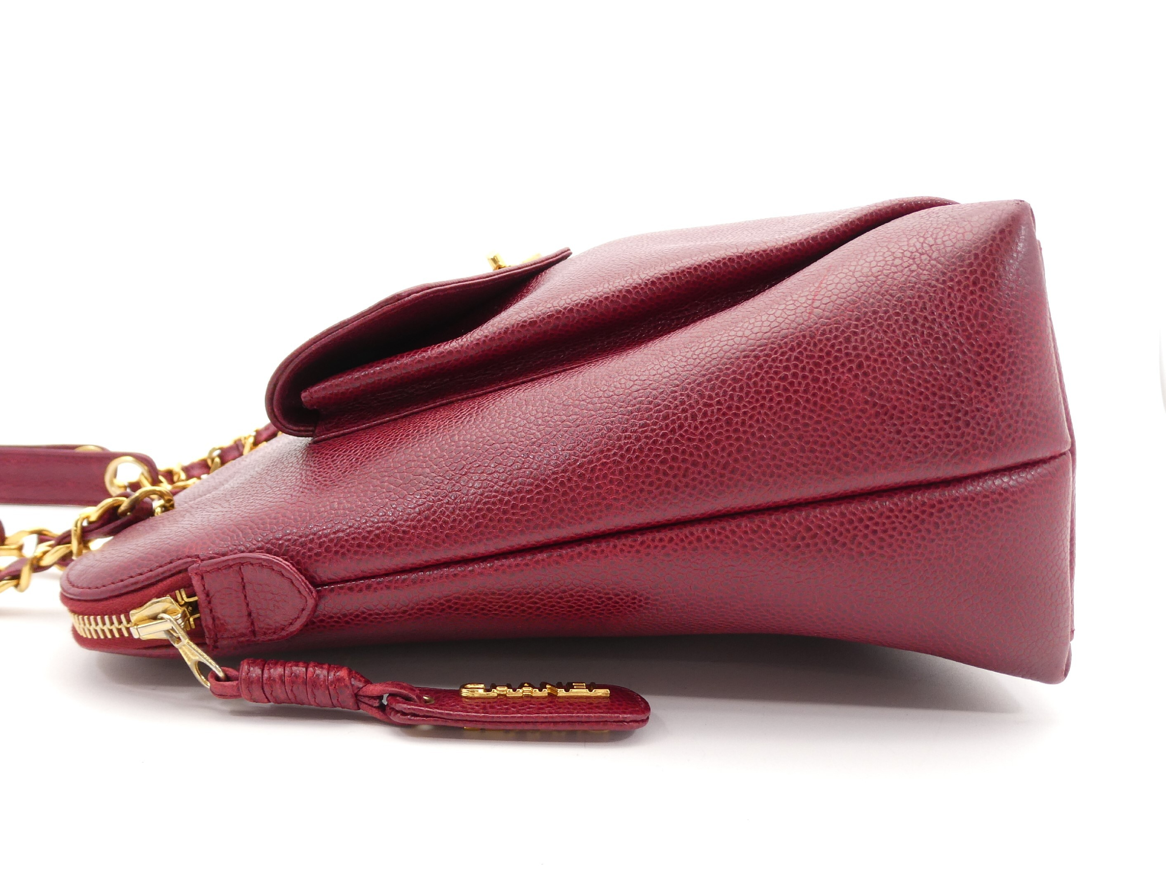 Caviar Skin Coco Mark Turnlock Chain Shoulder Bag — view 3