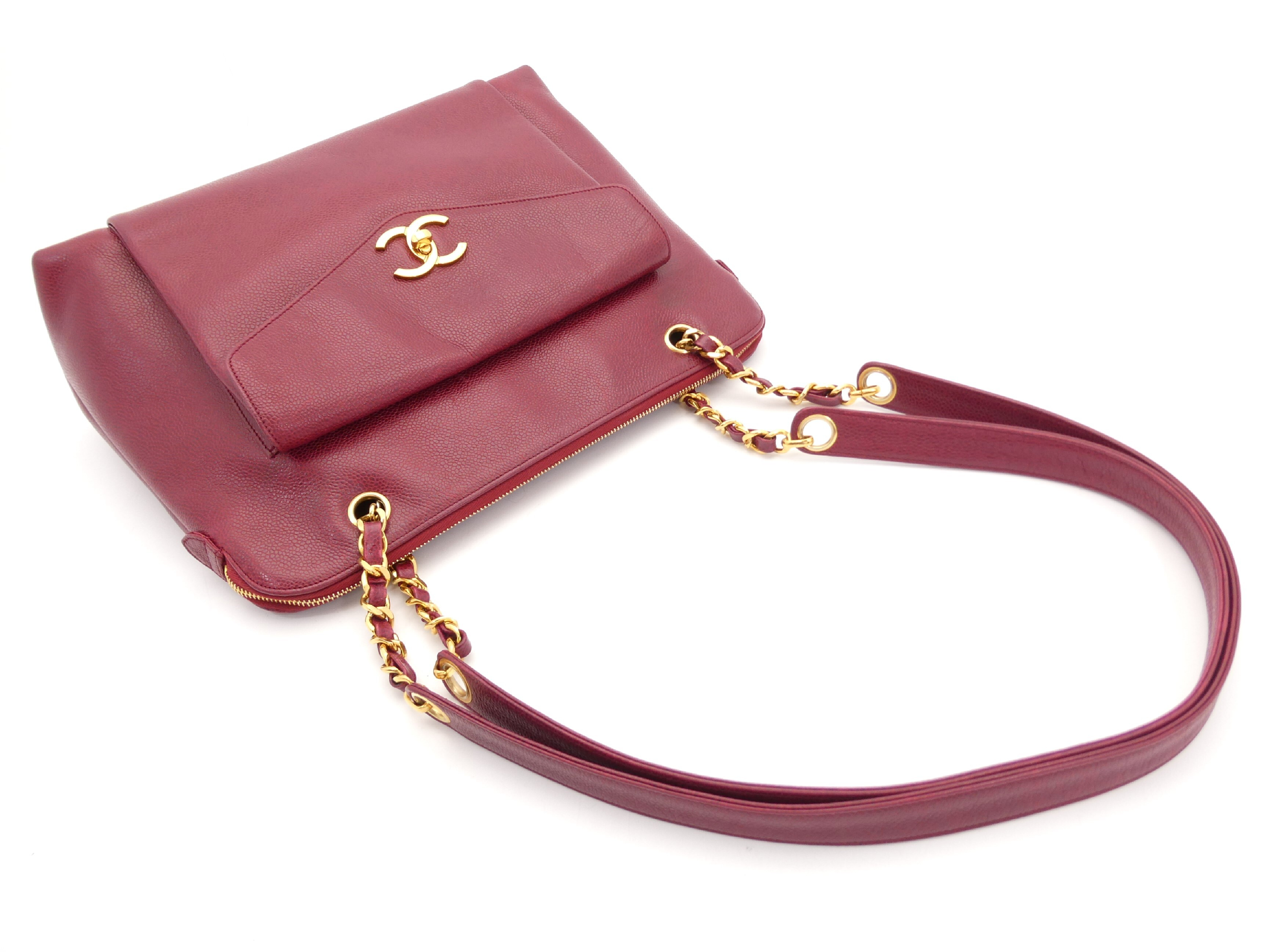 Caviar Skin Coco Mark Turnlock Chain Shoulder Bag — view 6