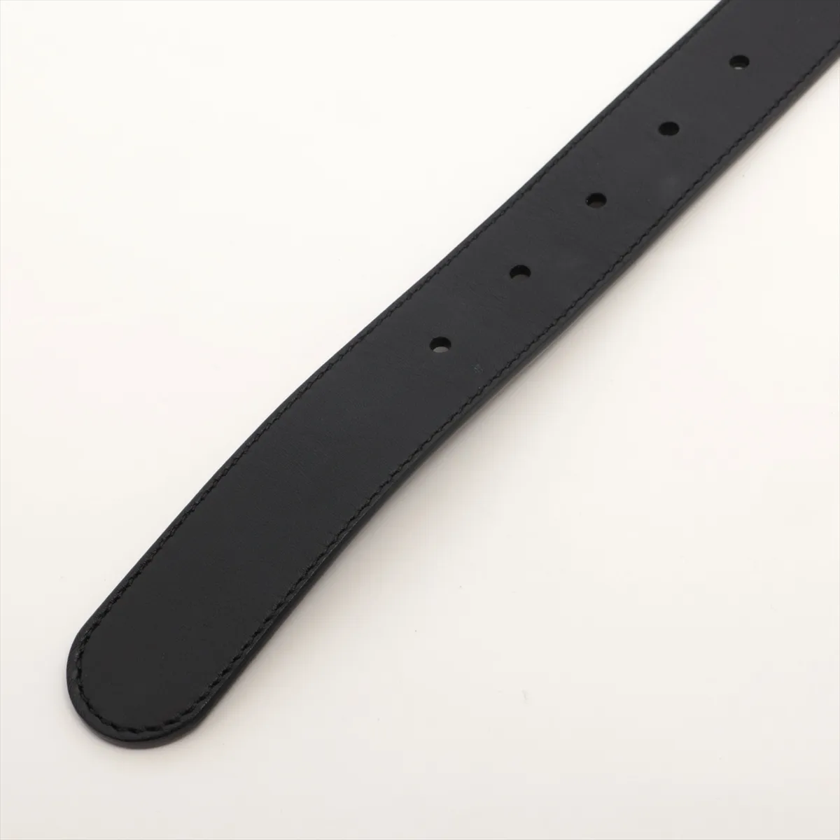414516 GG Marmont Belt, size 75, GP x Leather, Black x Gold. Shows signs of wear, including — view 3