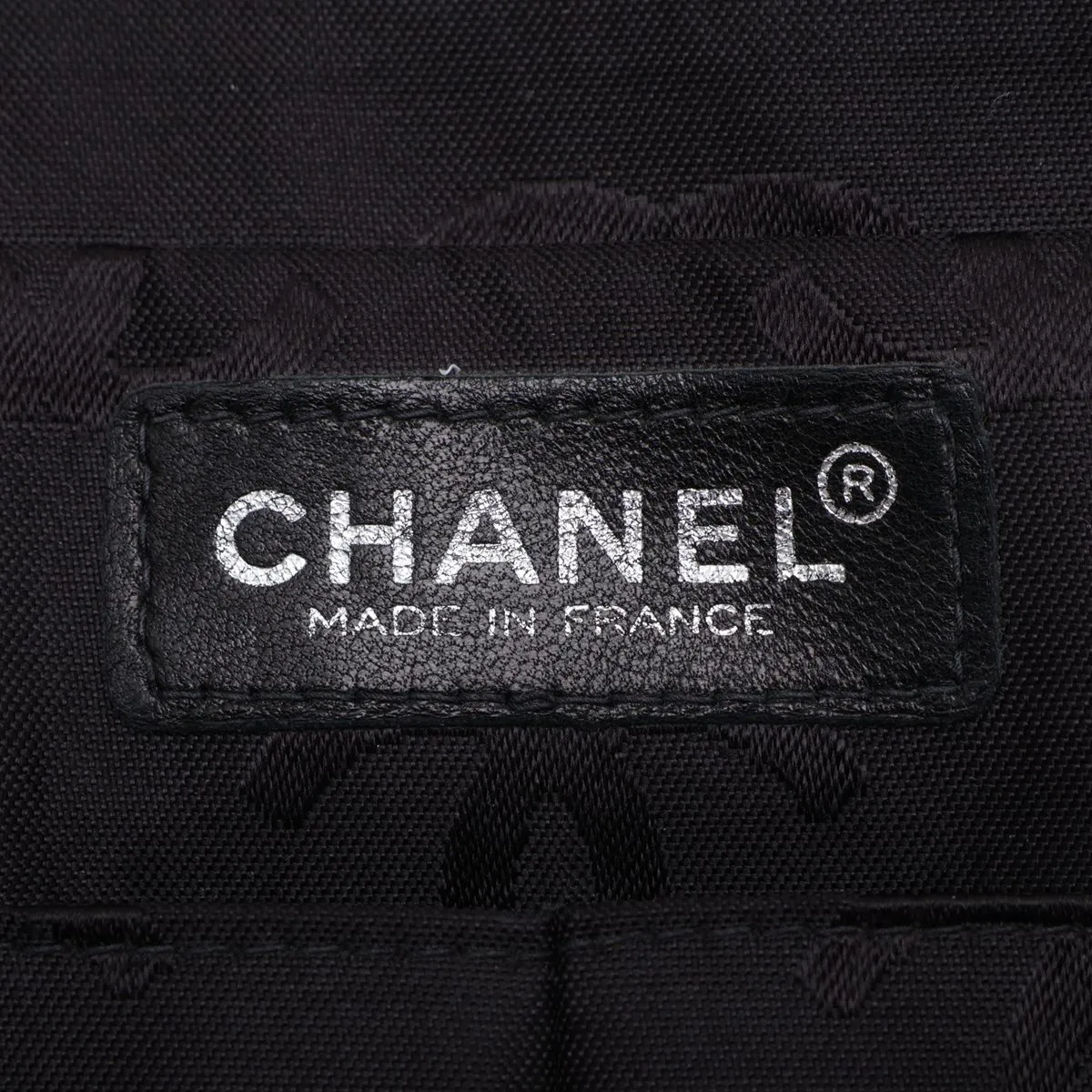 Chocolate Bar Nylon x Leather Single Flap Double Chain Bag, Black with Silver Hardware, Item No. 7818559 (Serial No. 7) — view 10