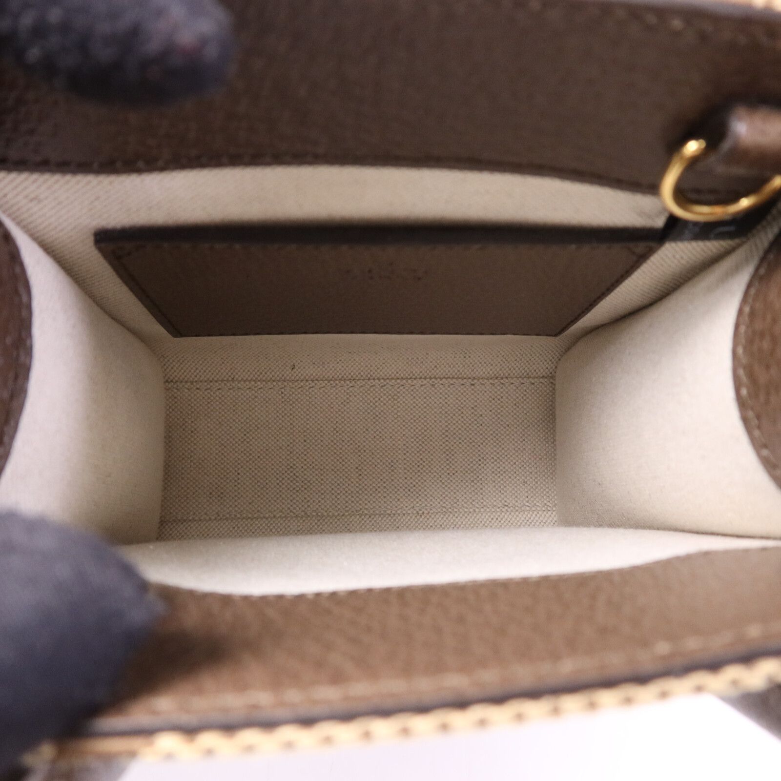 Mini Jumbo GG Canvas Web Vertical Tote — view 5