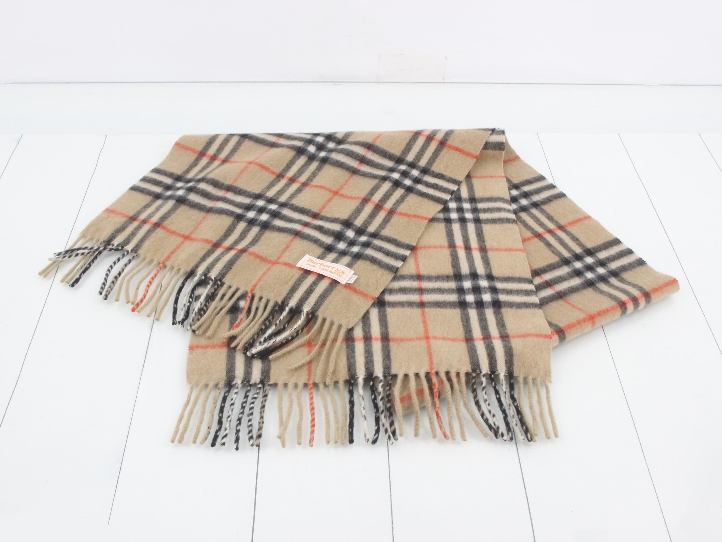 Nova Check Scarf, Beige — view 2