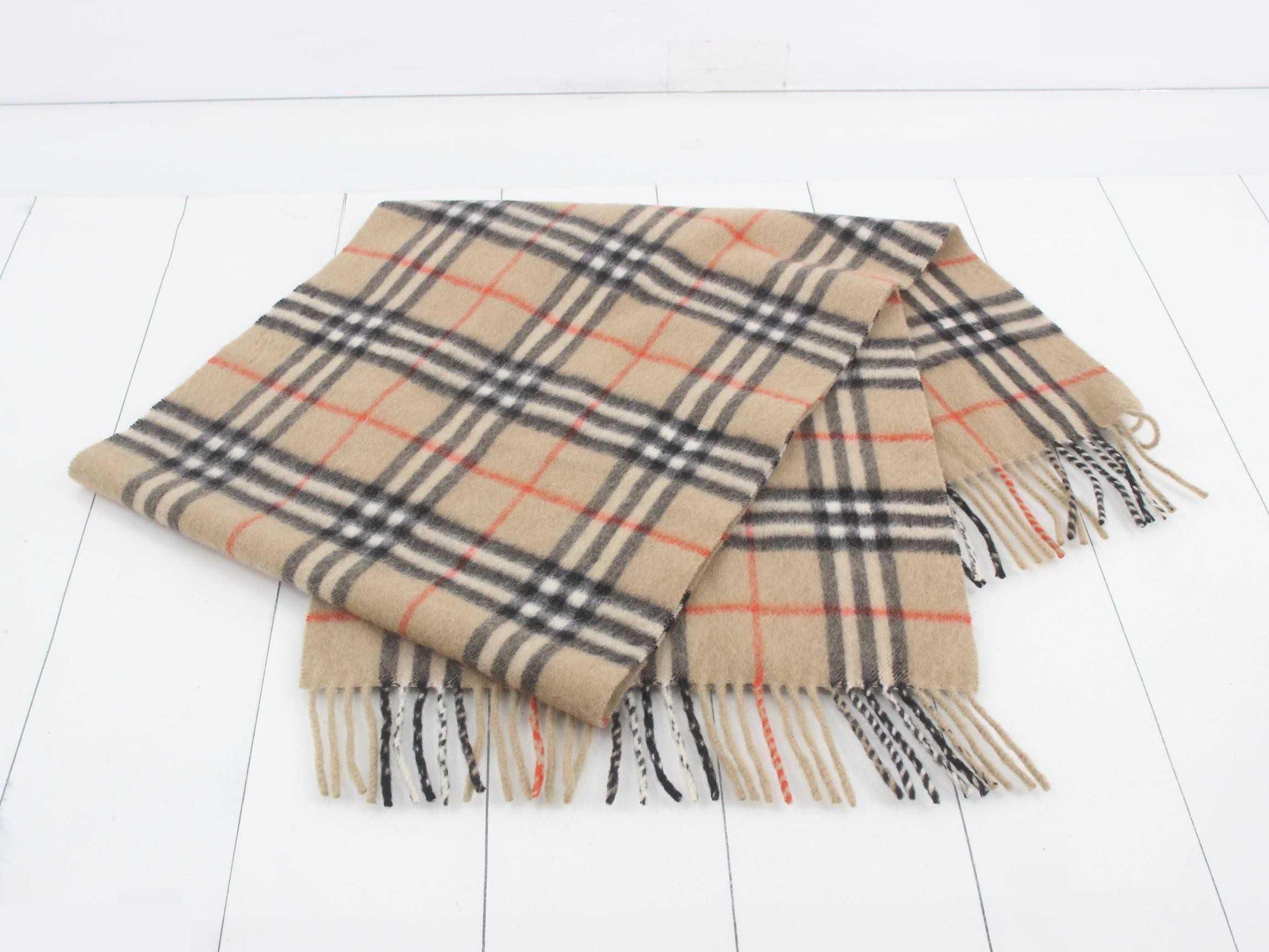 Nova Check Scarf, Beige — view 3