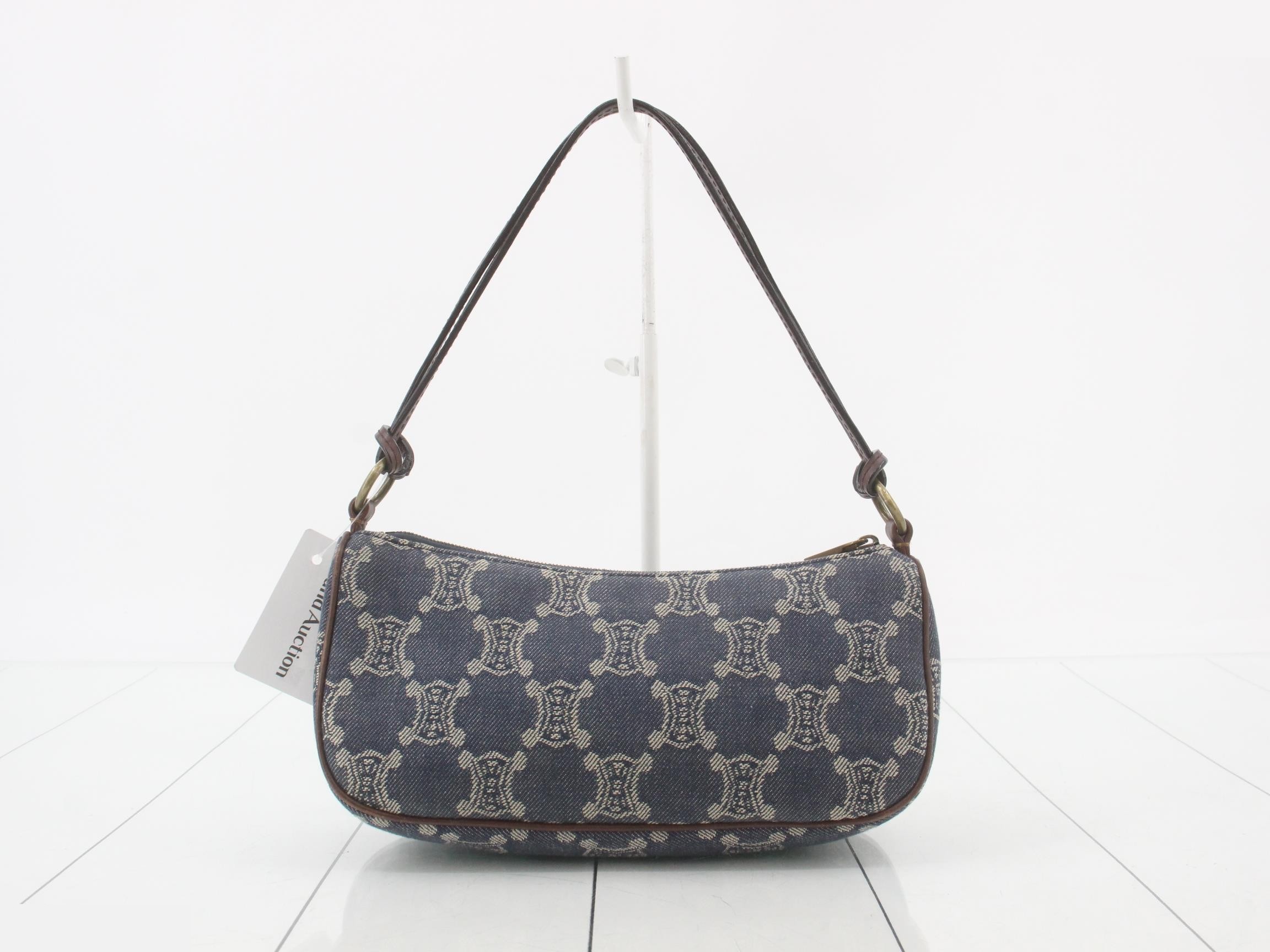Paris Macadam Denim Accessory Pouch Handbag — view 2
