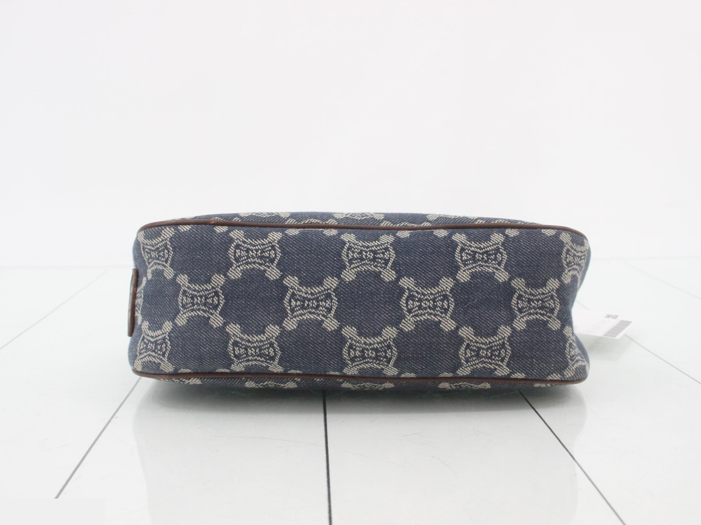 Paris Macadam Denim Accessory Pouch Handbag — view 3