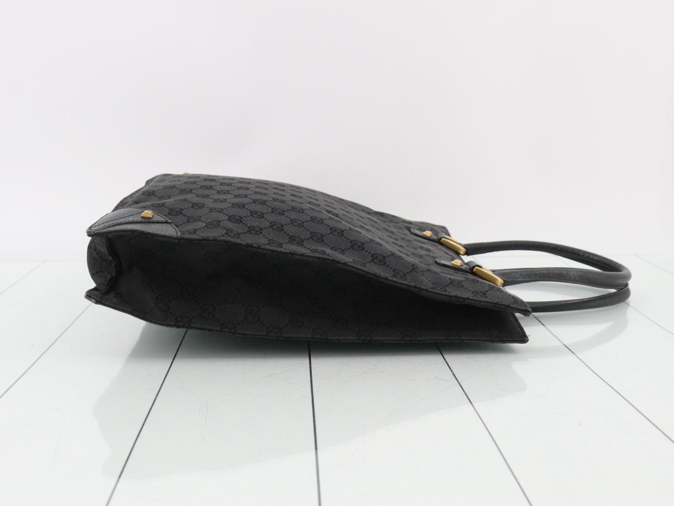 Leather, gold hardware, gold canvas (bag) - Tote bag — view 3