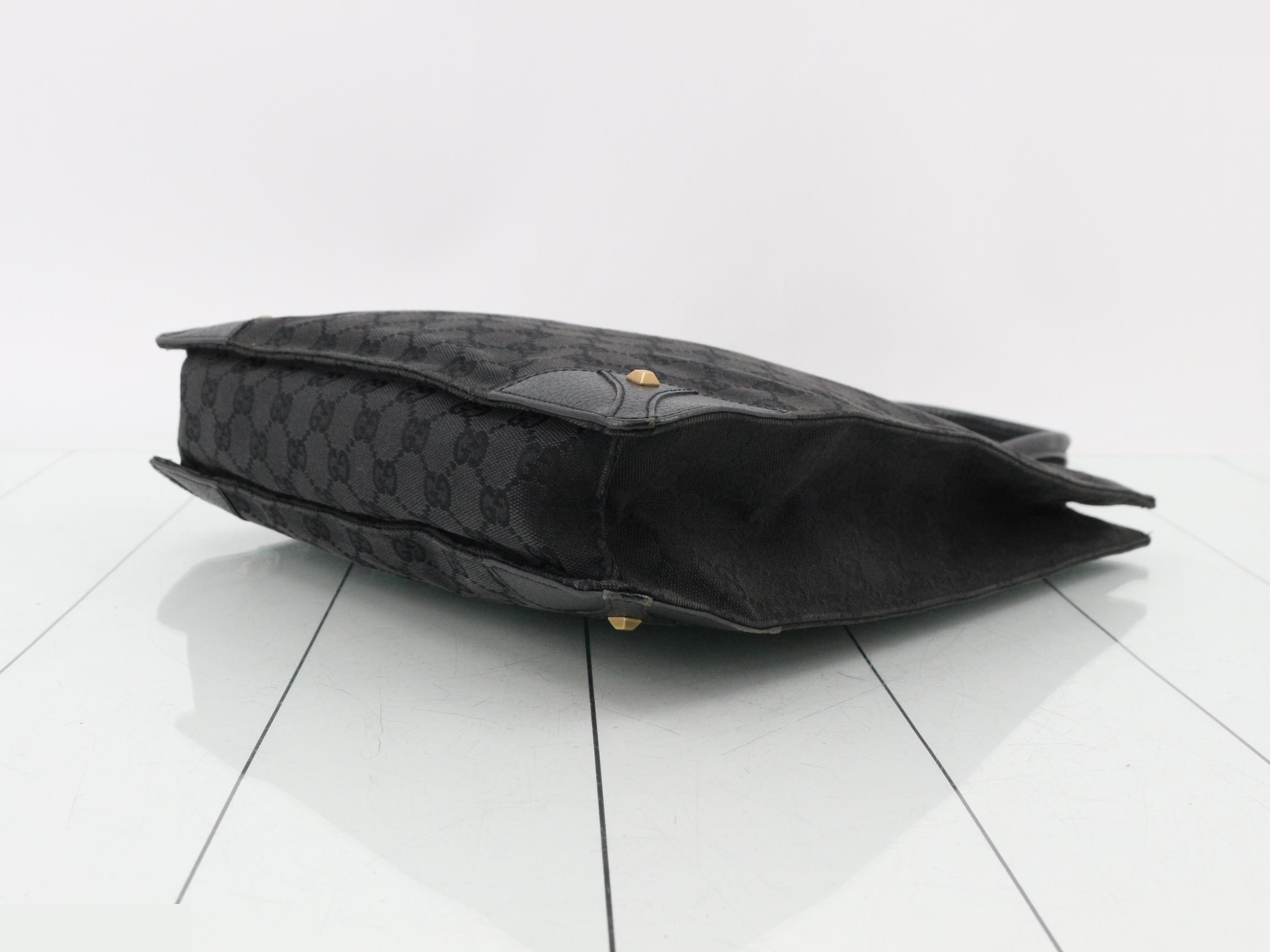 Leather, gold hardware, gold canvas (bag) - Tote bag — view 6