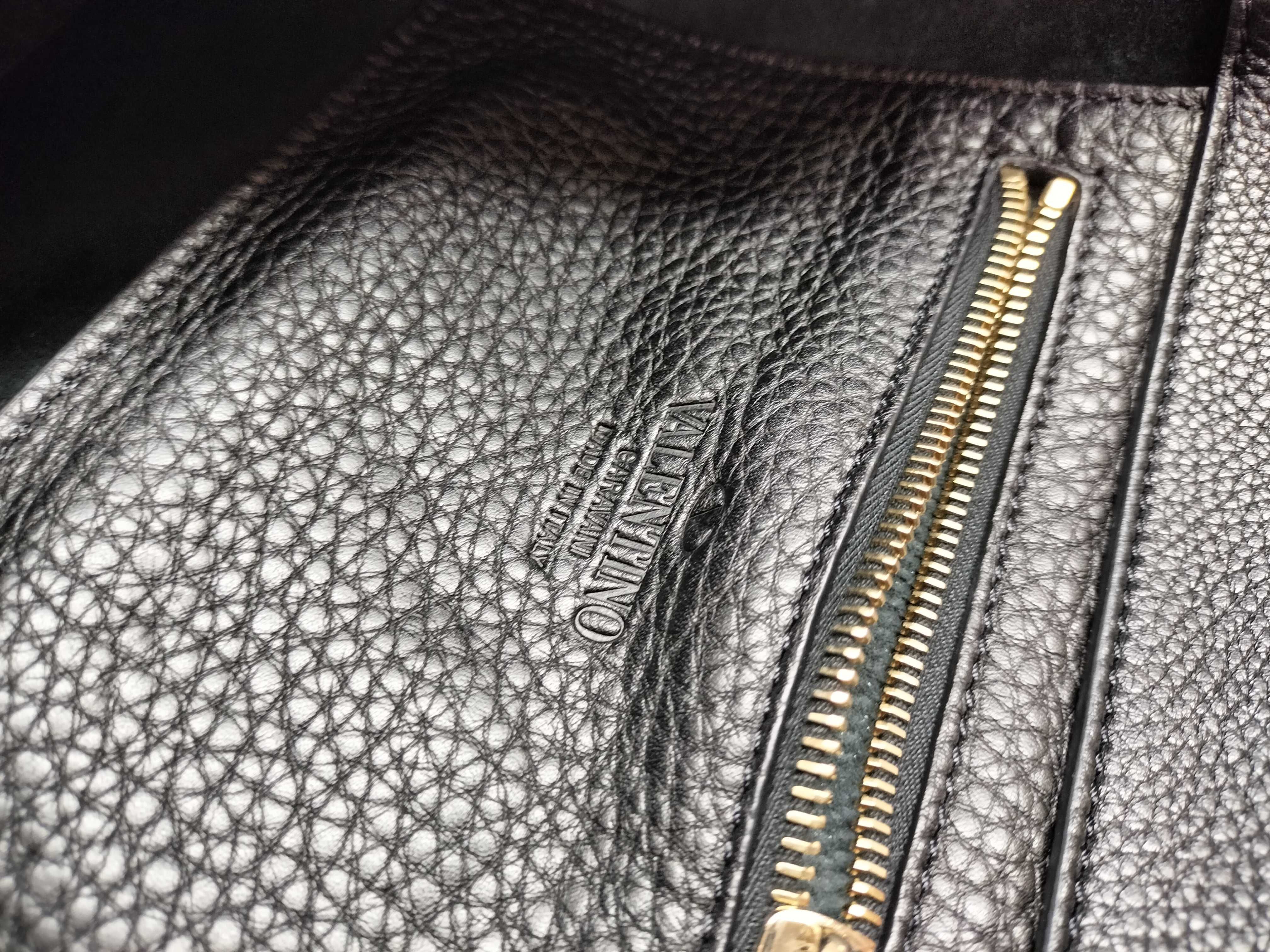Rockstud Leather 2-Way Handbag, Black — view 9