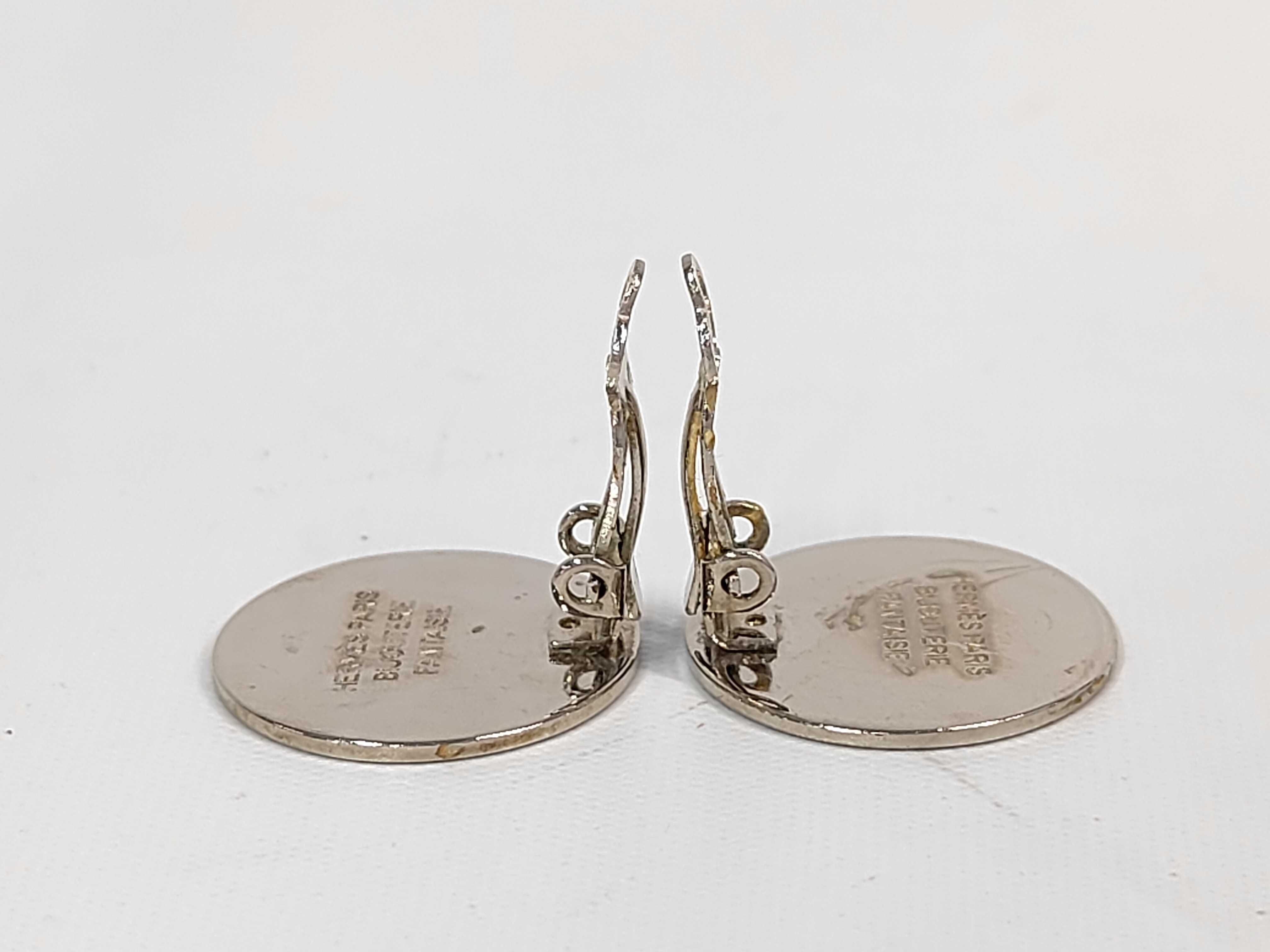 Sellier Earrings, Silver Hardware, Hermes Earrings — view 3