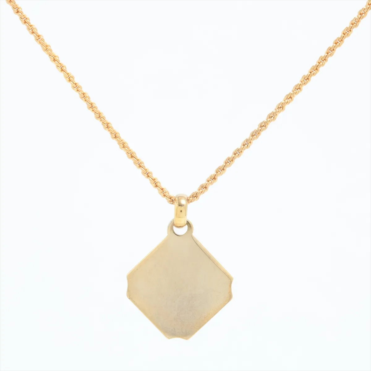 logo necklace, GP gold. Shows signs of wear, — view 2