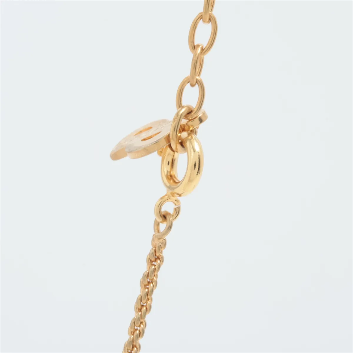logo necklace, GP gold. Shows signs of wear, — view 3