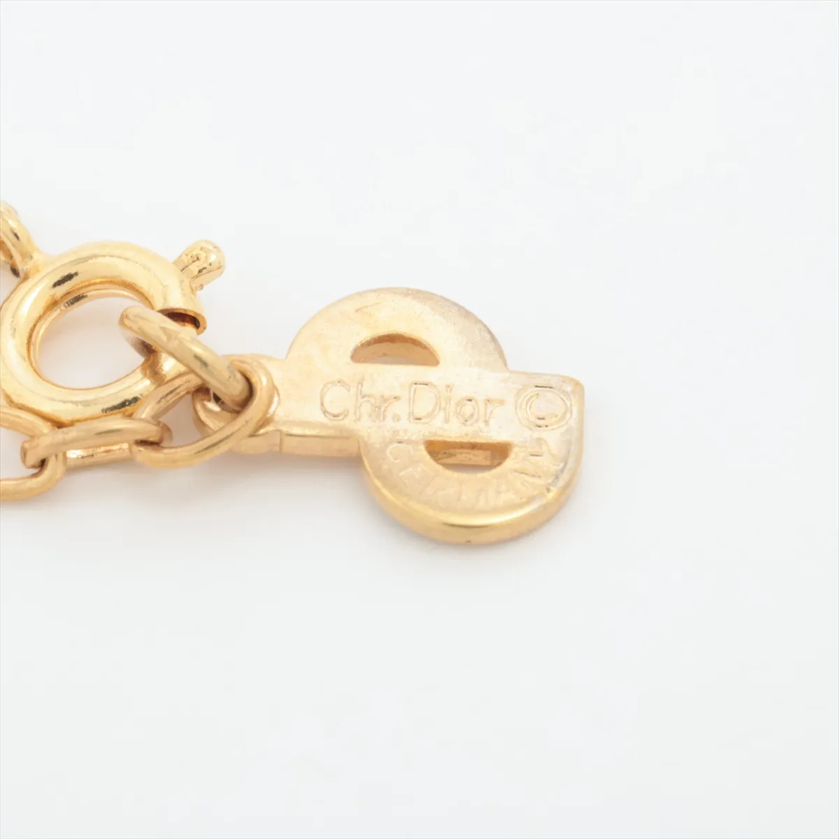 logo necklace, GP gold. Shows signs of wear, — view 4