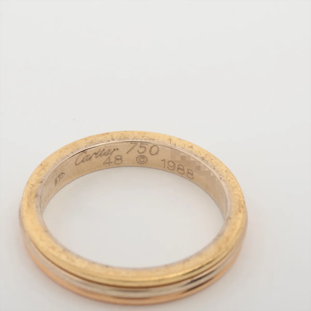 three color ring 750(YG×PG×WG) 3.3g 48 C51511 dent — view 3