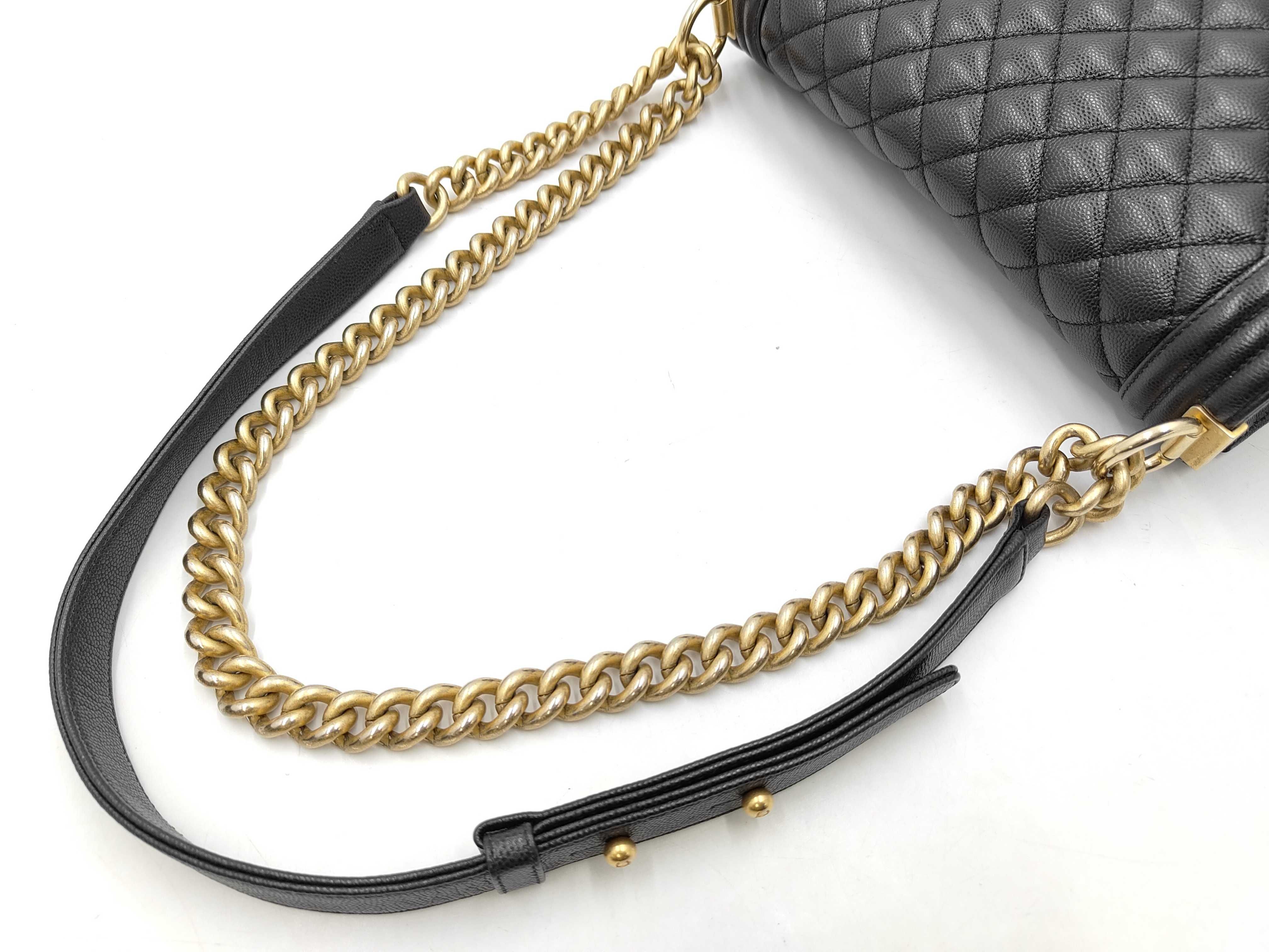 Boy Chanel Caviar Black GP Shoulder Bag — view 3