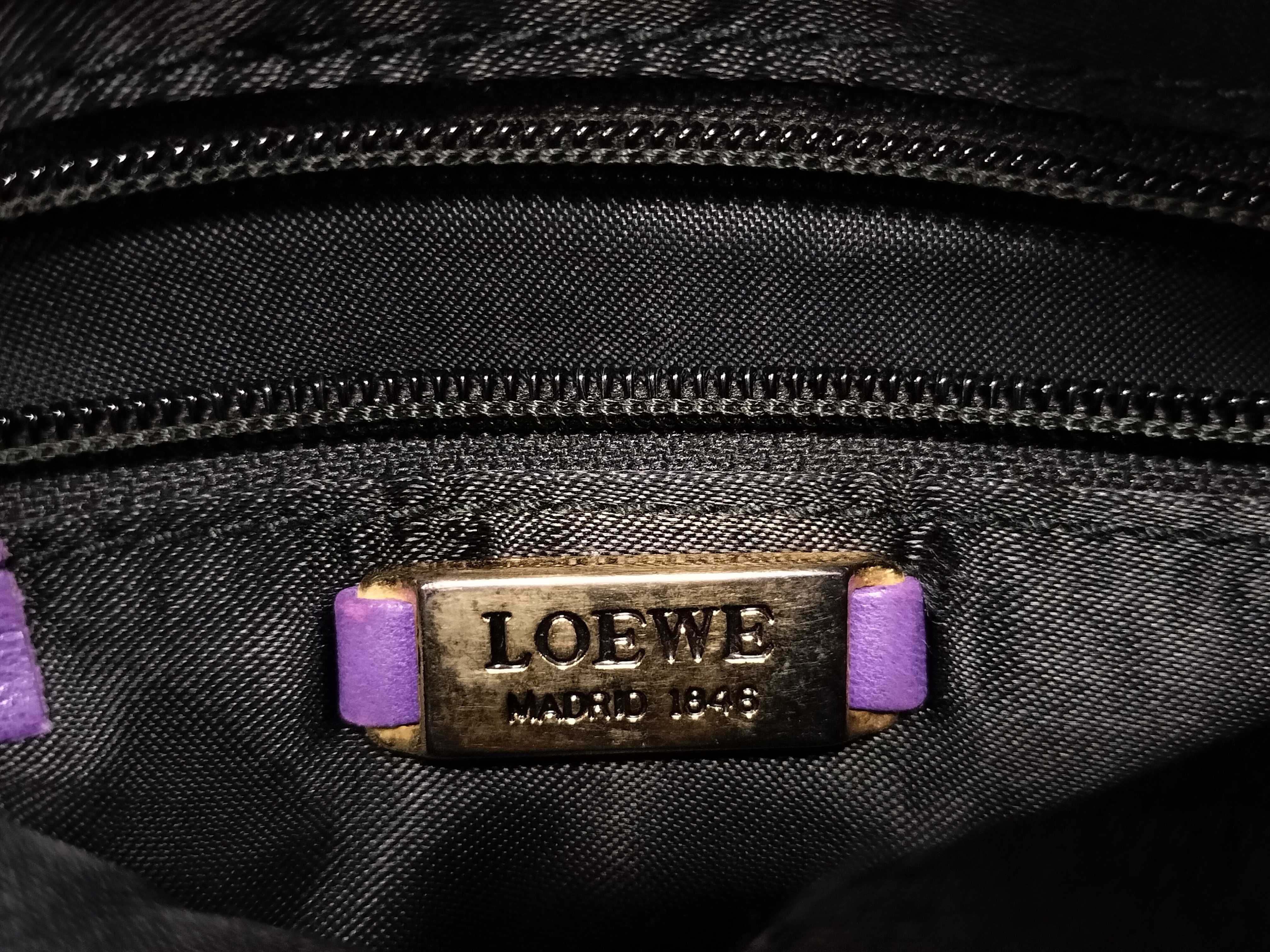 shoulder bag, fringe, Anagram design, nappa leather, purple. — view 12