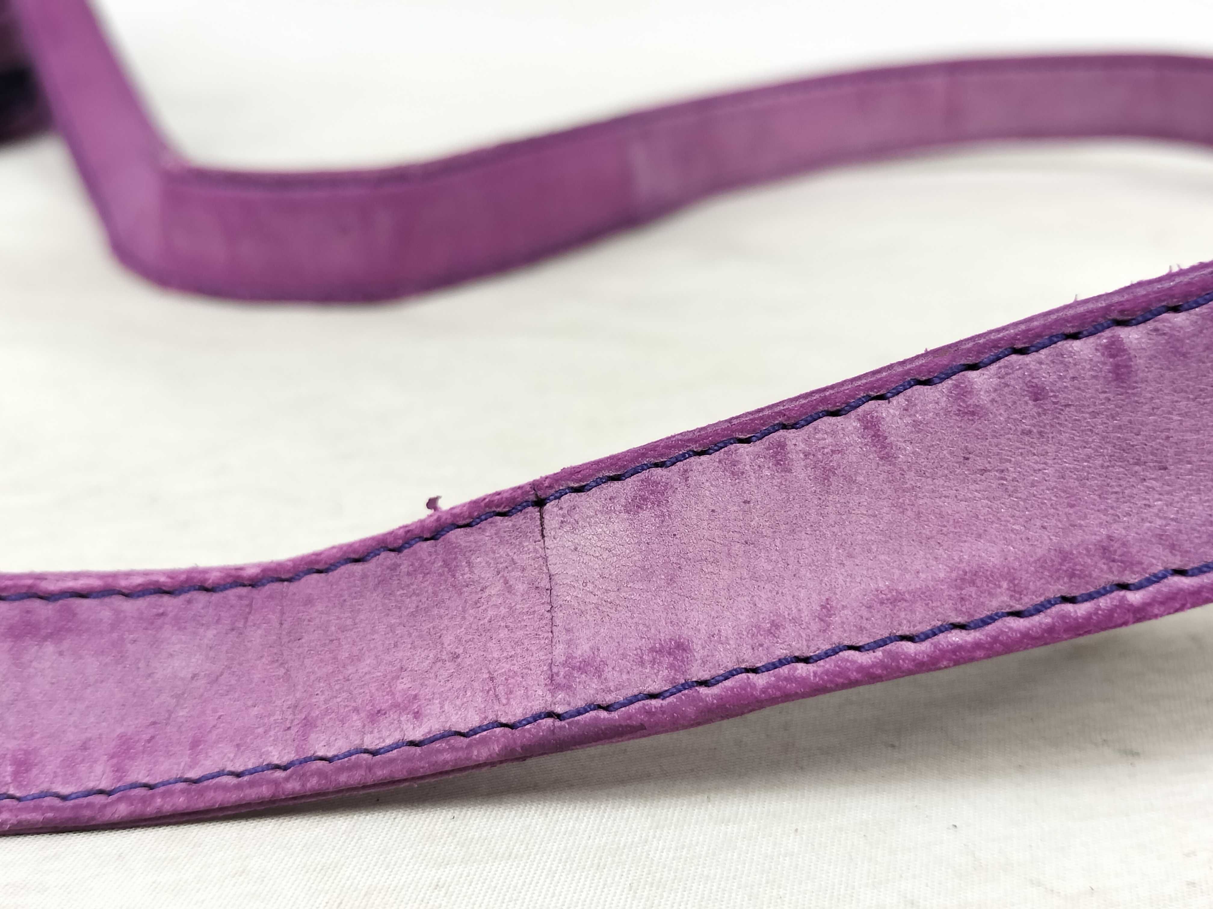 shoulder bag, fringe, Anagram design, nappa leather, purple. — view 4