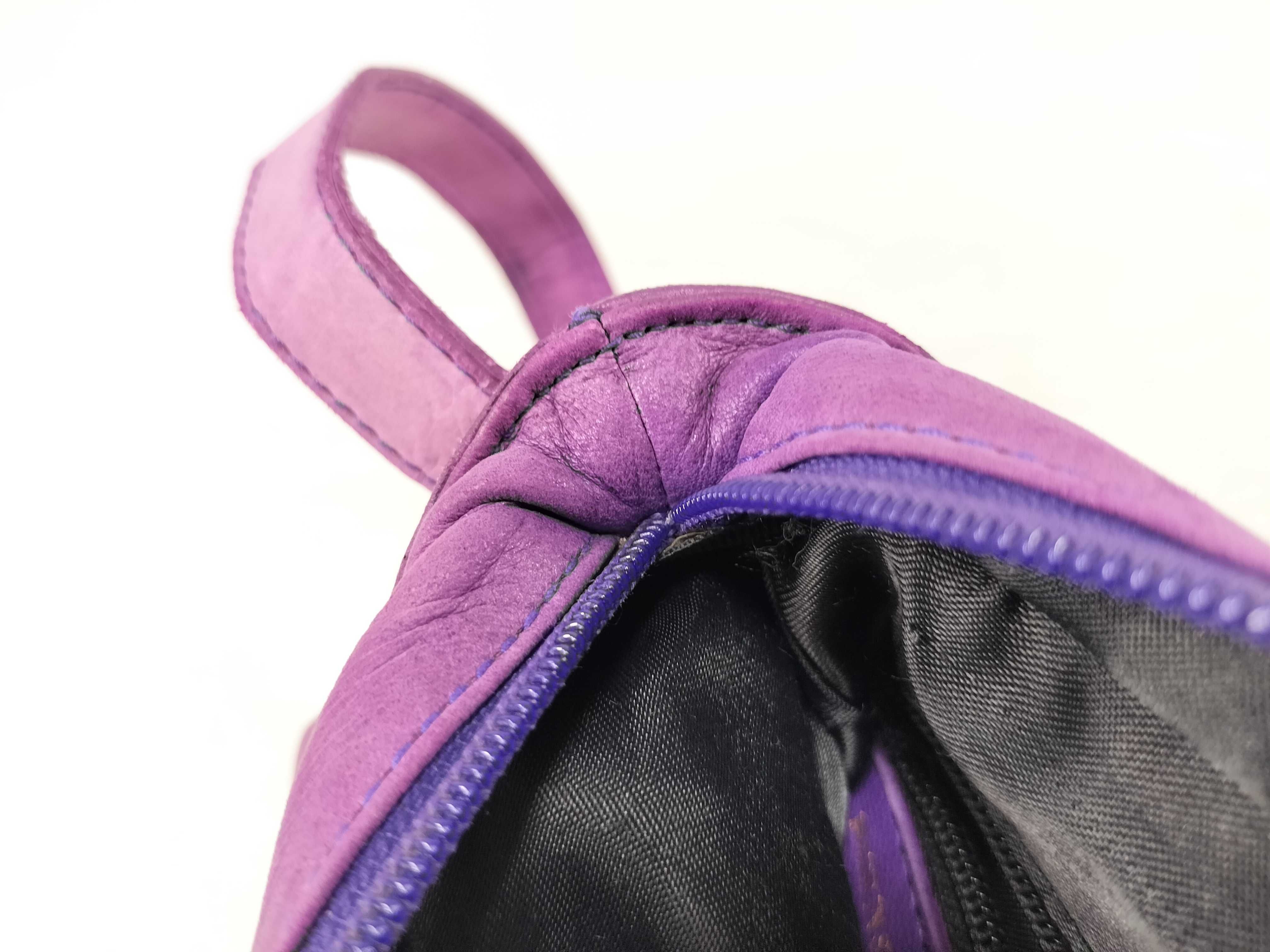 shoulder bag, fringe, Anagram design, nappa leather, purple. — view 9