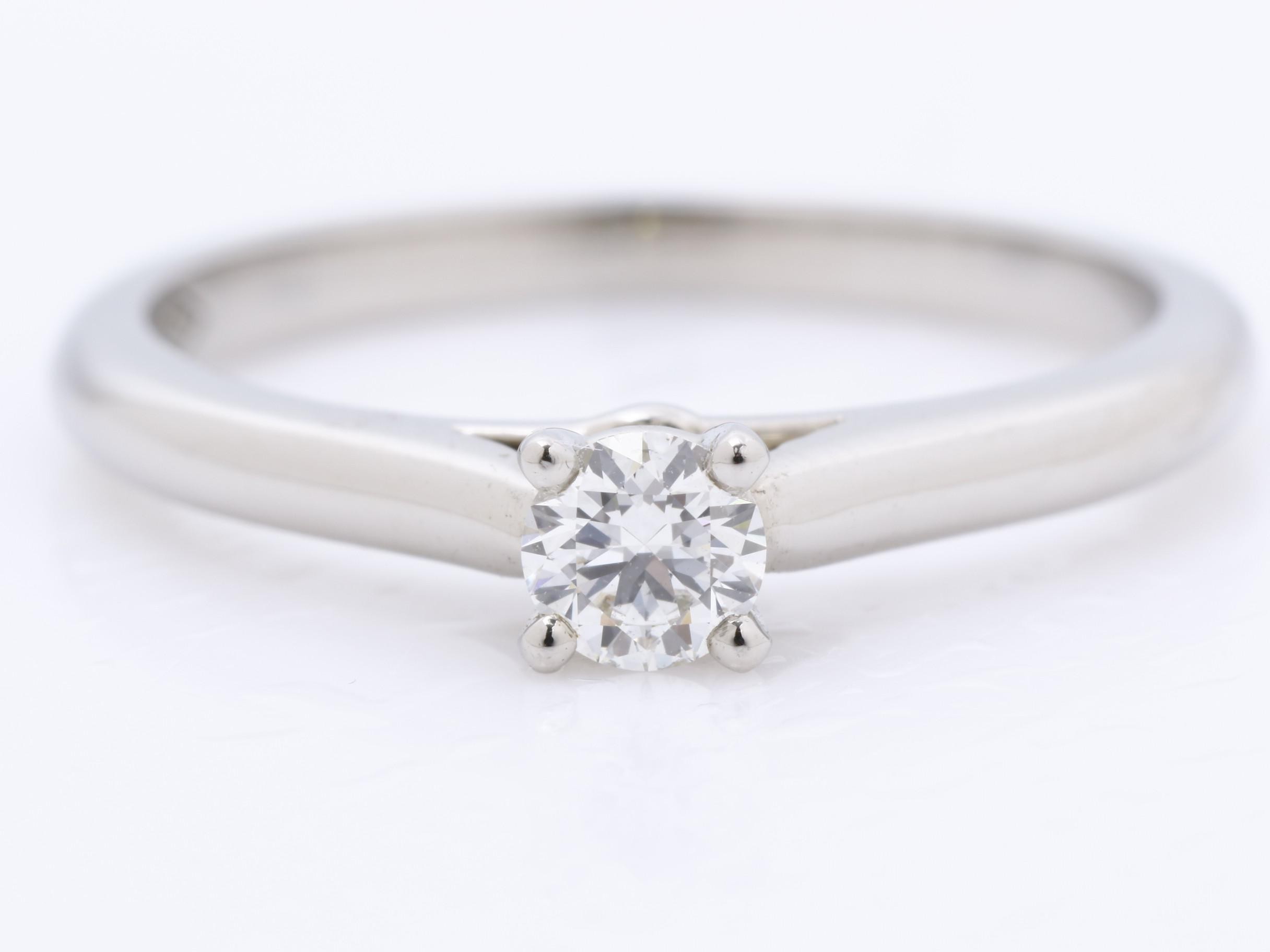 Solitaire ring, diamond, BKV442, Pt950, 0.18ct, 3.3g — view 3